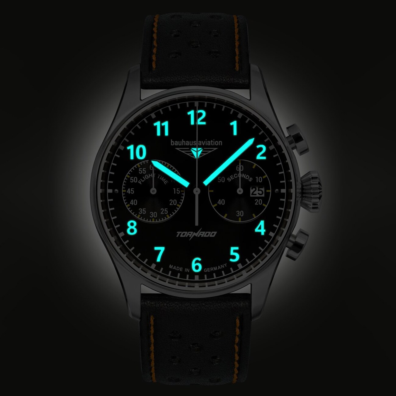 Ceas Bauhaus Aviation Tornado Quartz 27705 - Black/Orange