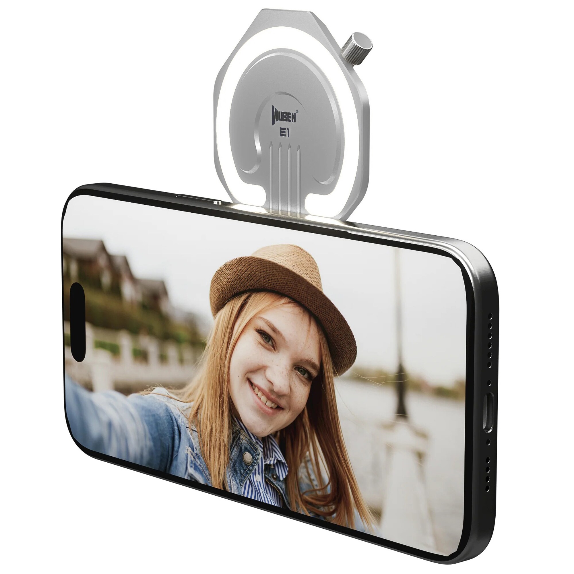 Lampă Wuben E1 EDC Selfie Light Portable Ring Light White - 300 lumeni