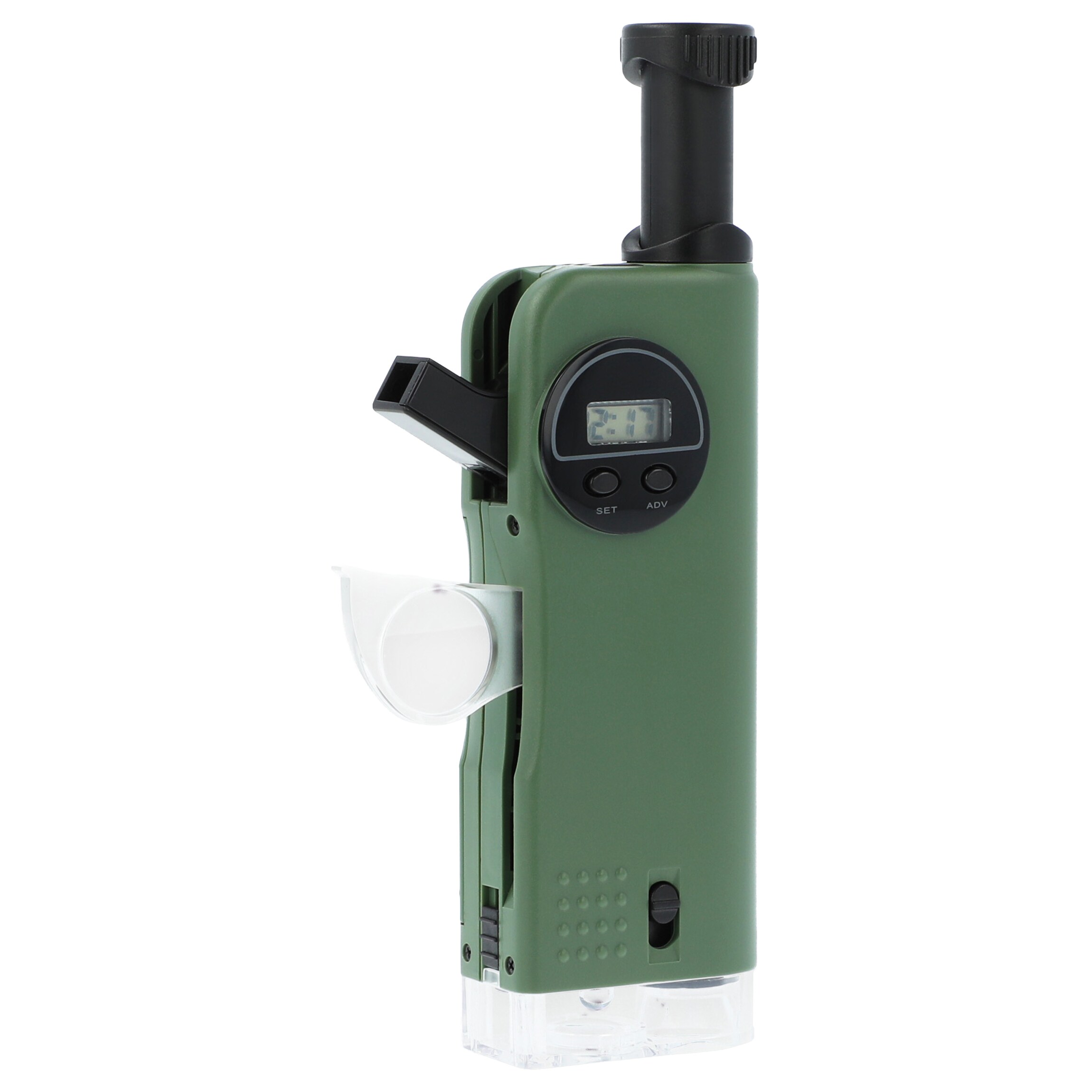 Microscop de buzunar Carson X-Scope 30x + telescop 8x + lupă 9x