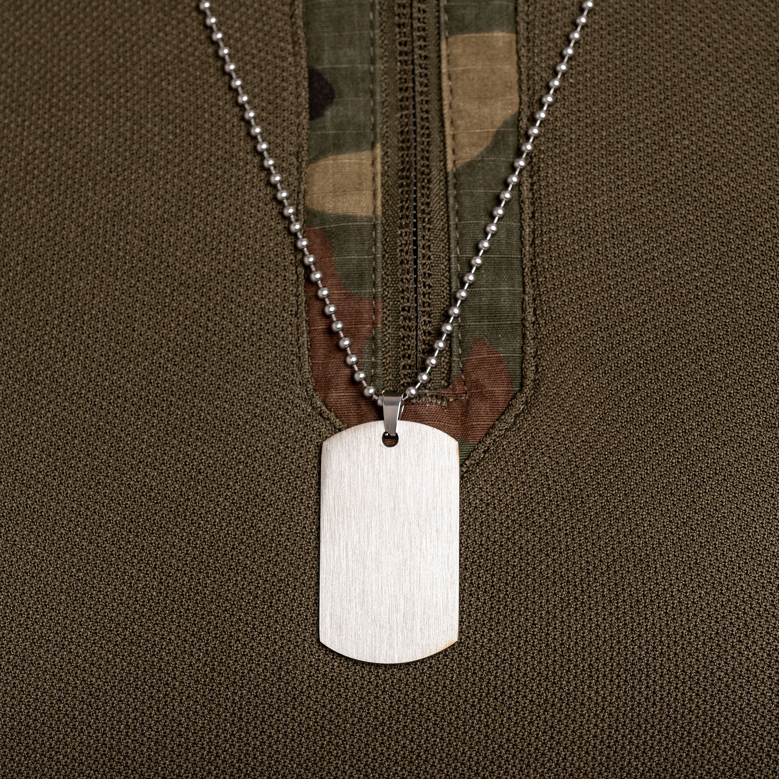 Plăcuță militară Piran din oțel inoxidabil  - Satinat