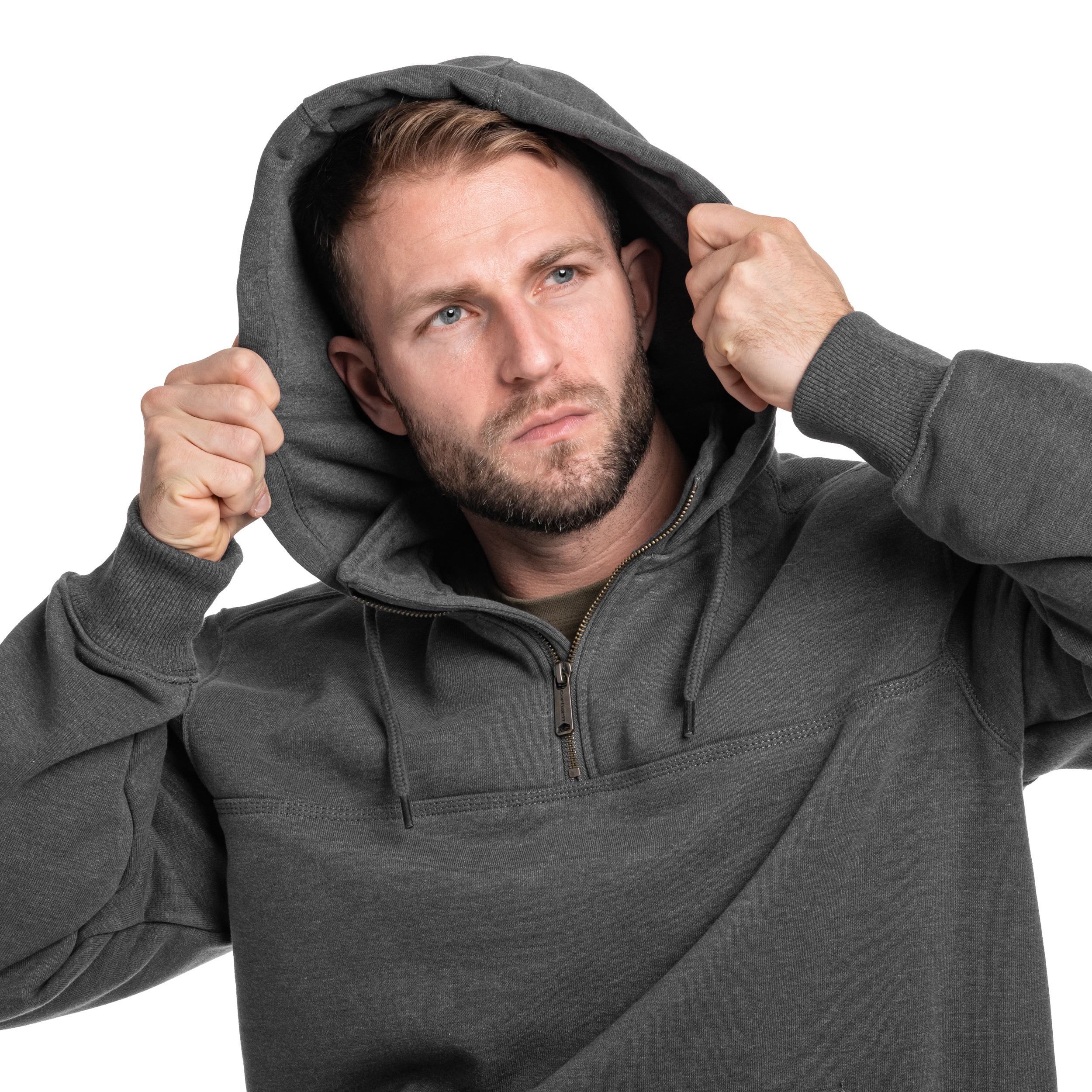 Hanorac Carhartt Rain Defender Heavyweight Half Zip - Carbon Heather