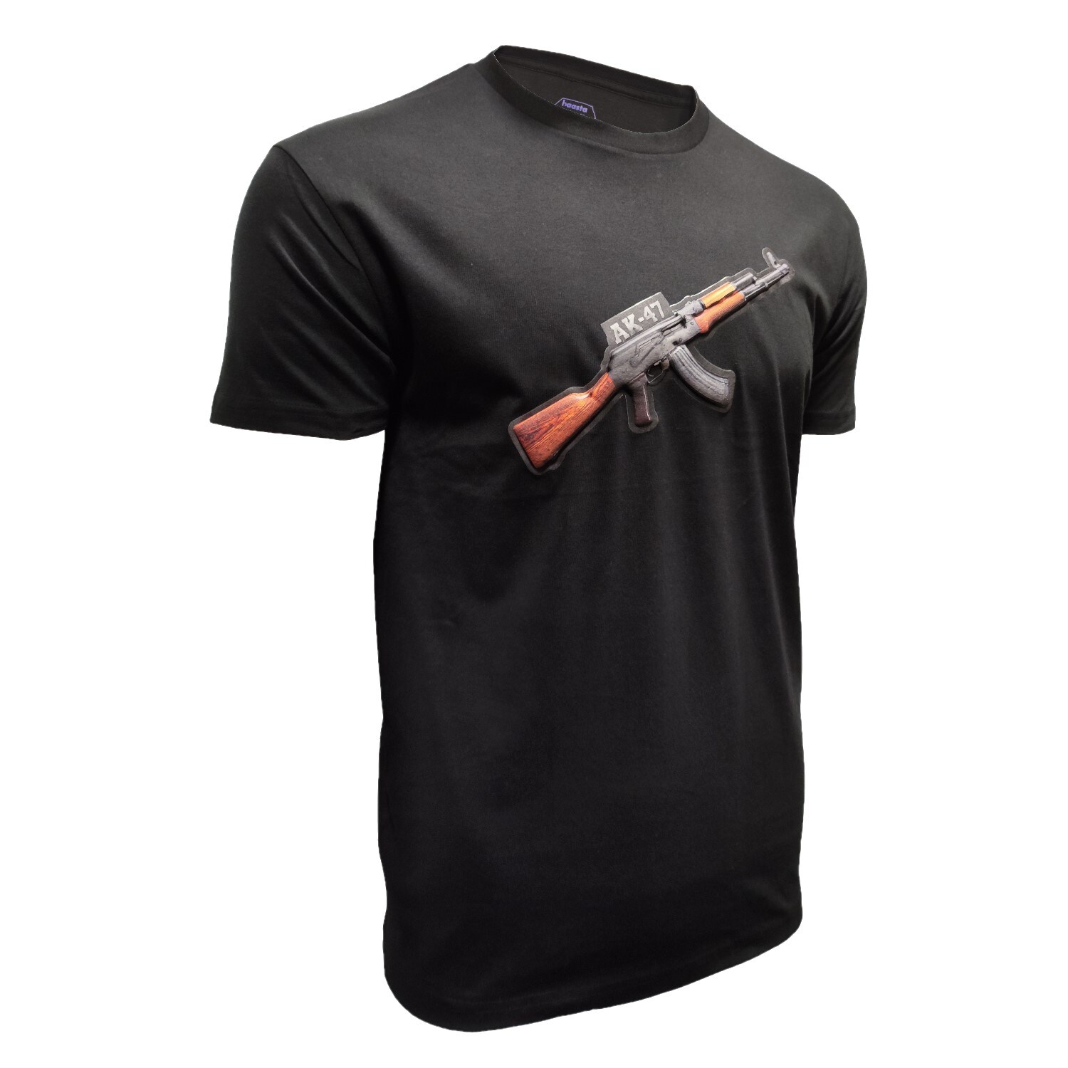 Tricou  Haasta Carabină AK 3D - Negru