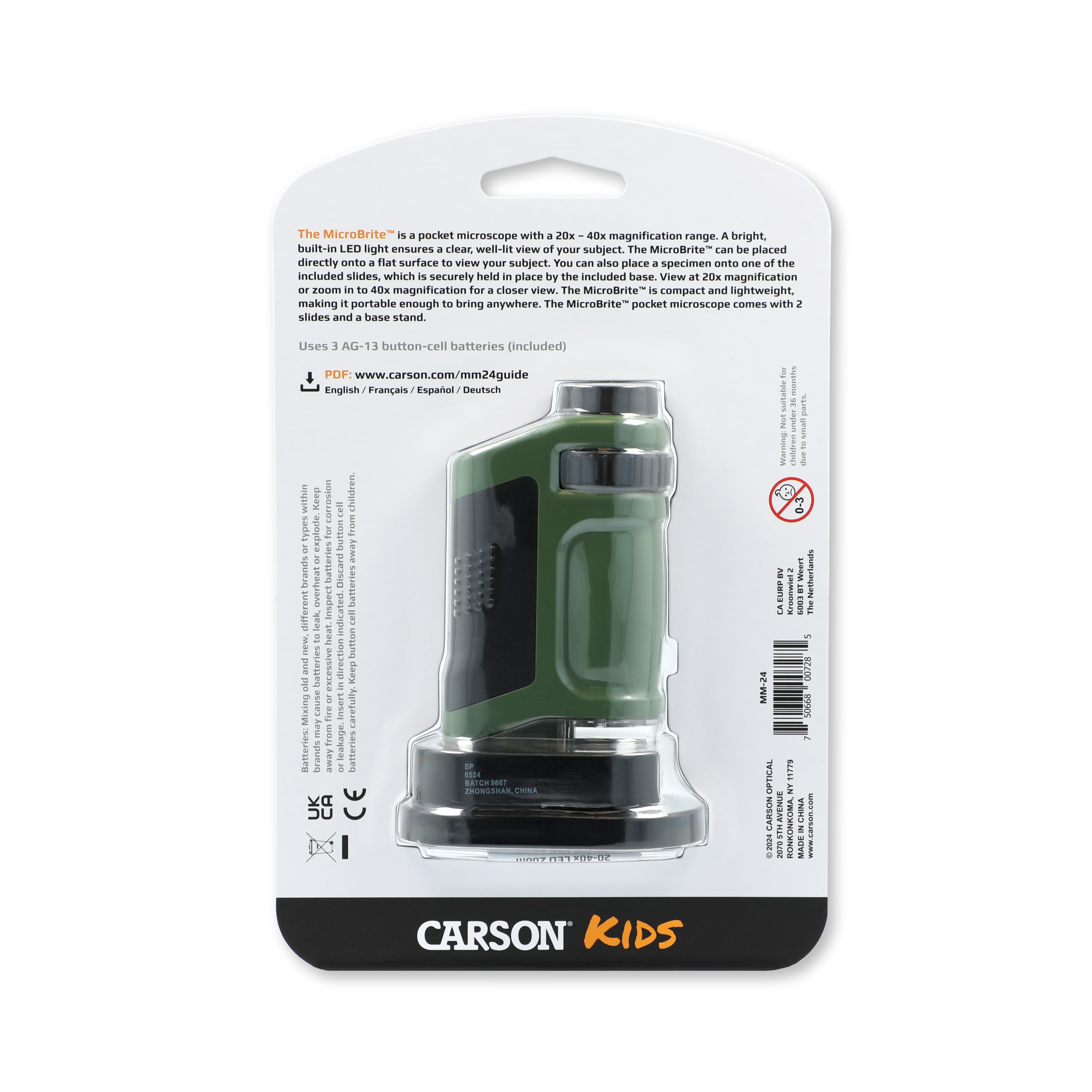 Microscop de buzunar Carson MicroBrite 20-40x