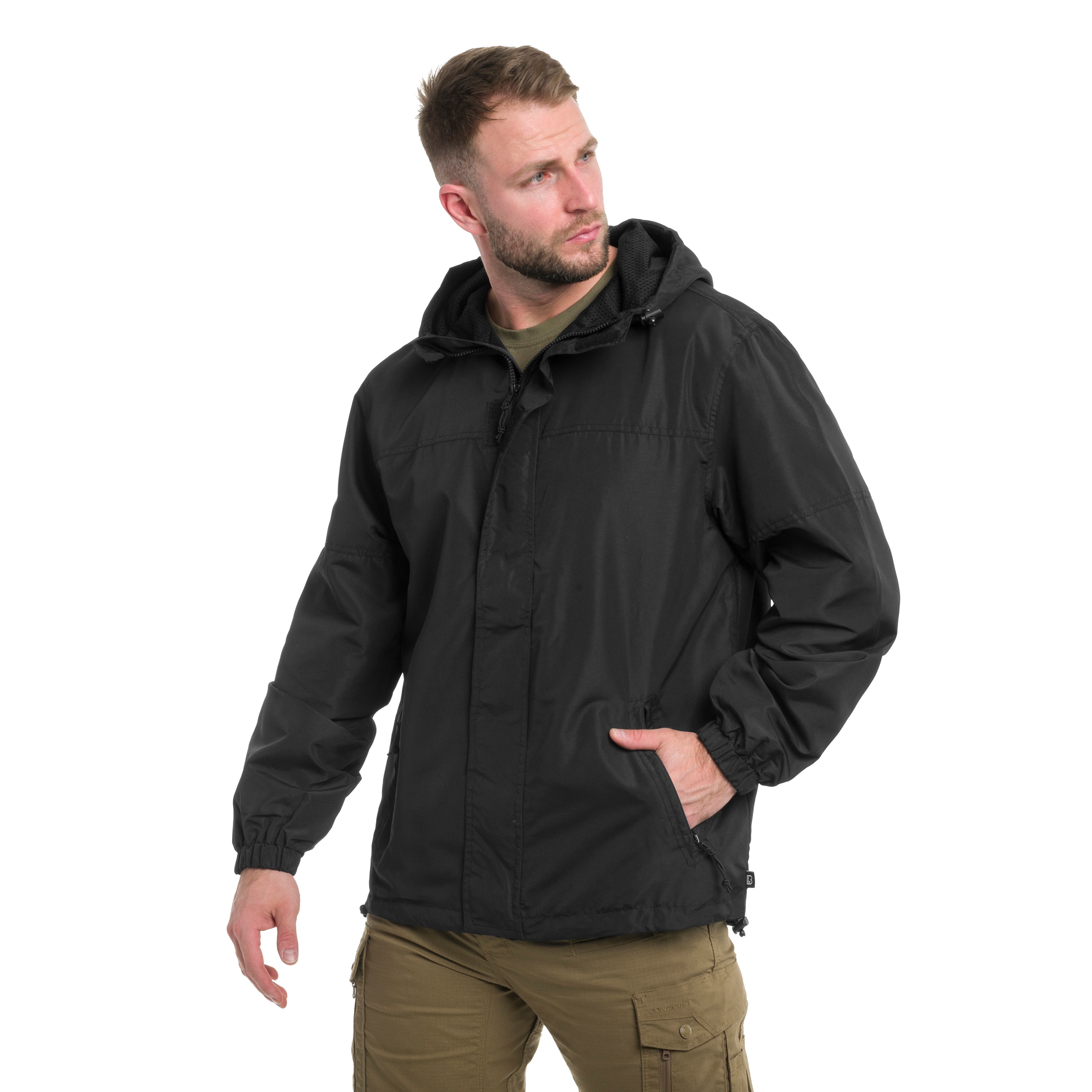 Jachetă Brandit Light Windbreaker Frontzip - Black