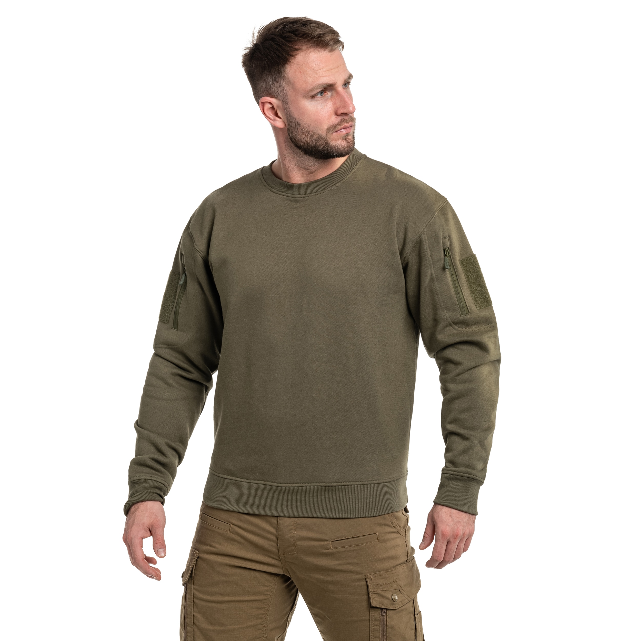 Bluză Mil-Tec Tactical Sweatshirt Round Neck - Ranger Green
