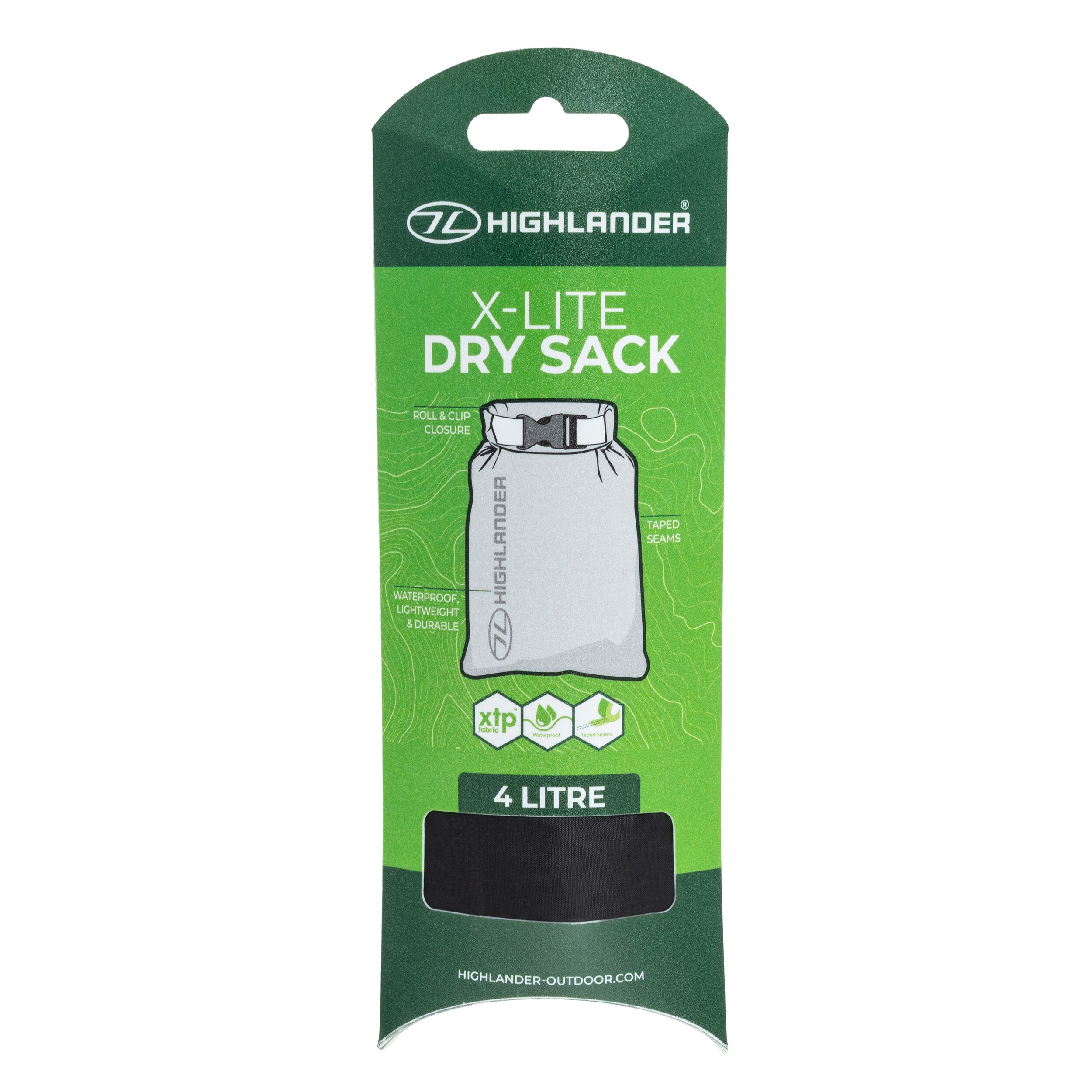 Sac impermeabil Highlander Outdoor Lightweight Dry Sack v2 4 l - Black