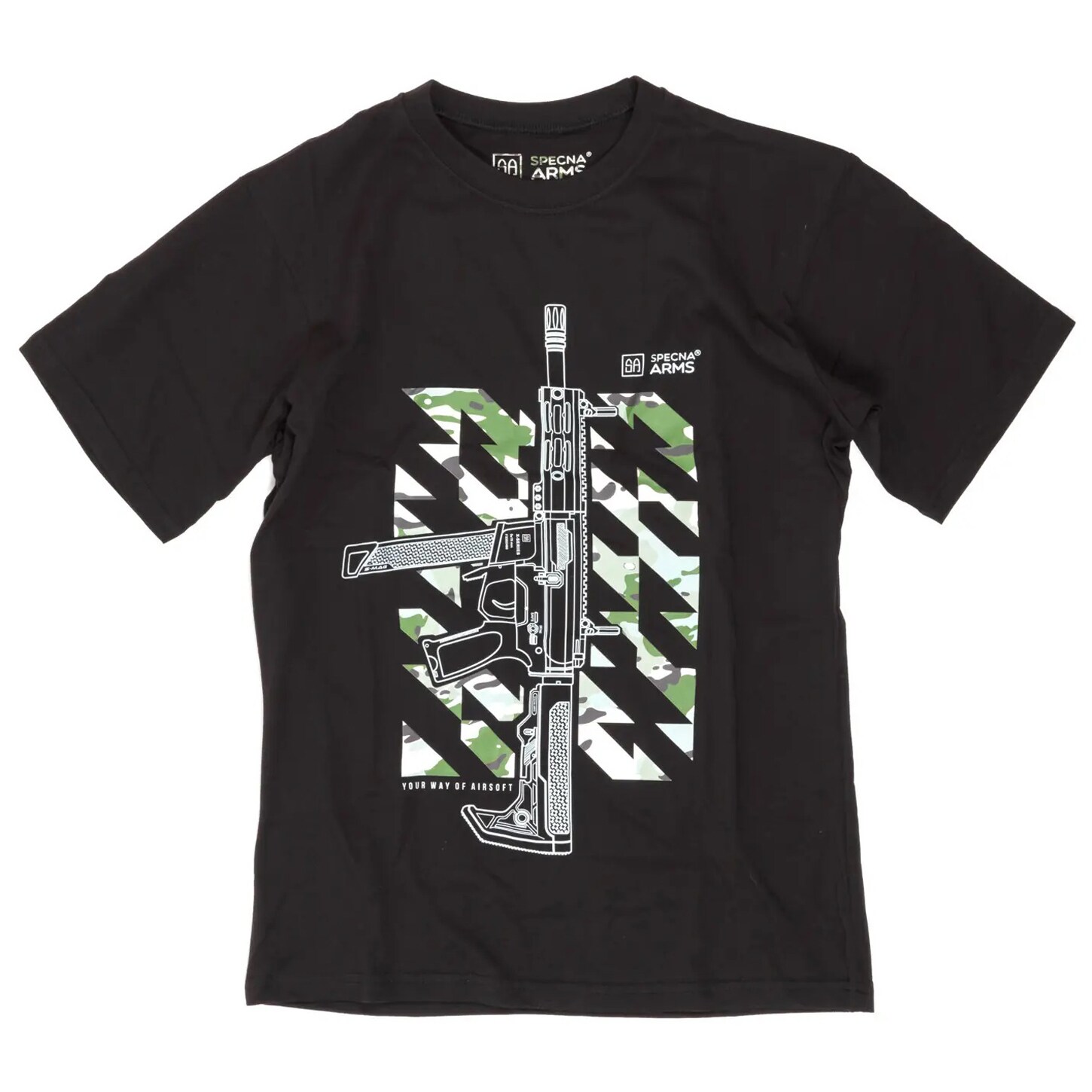 Tricou T-shirt Specna Arms Flex X-Series Your Way Of Airsoft 05 - Black/Camo