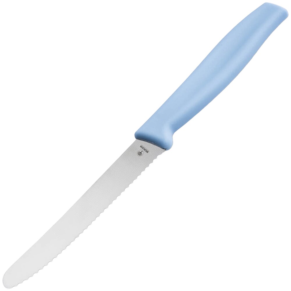 Cuțit de bucătărie Boker Light Blue - zimțat cu vârf rotunjit