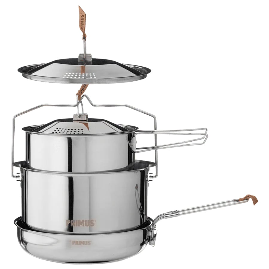 Set de vase turistice Primus Stainless Steel - 3 bucăți