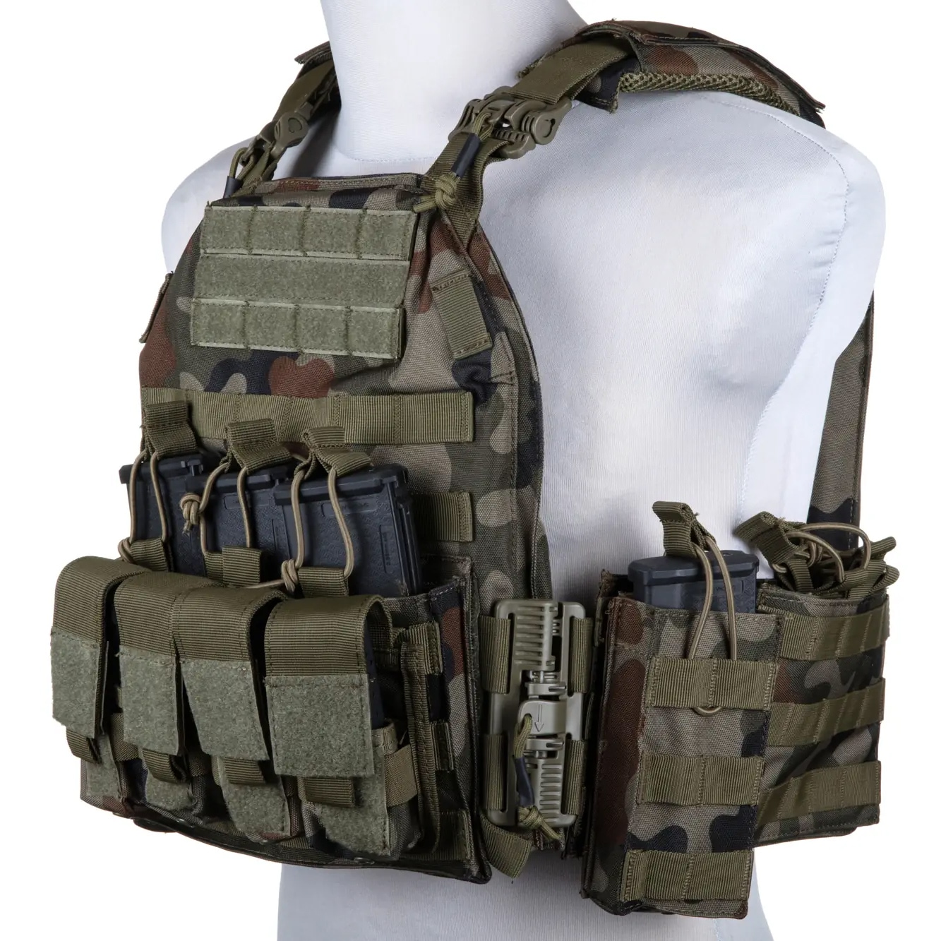 Vestă tactică GFC Tactical Plate Carrier 8944-1 - wz.93 Pantera PL Woodland