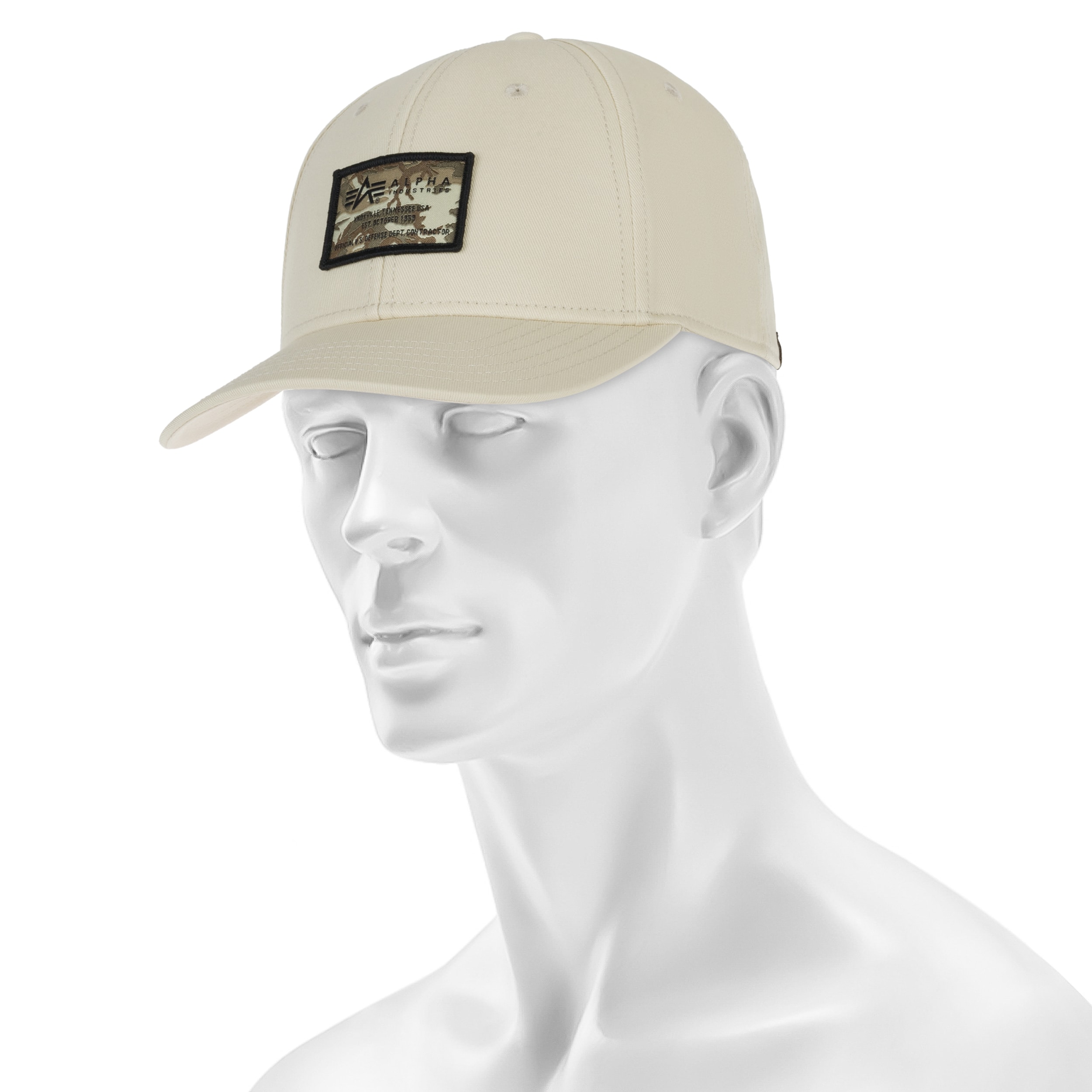 Șapcă Alpha Industries Crew Camo Cap - Vintage White