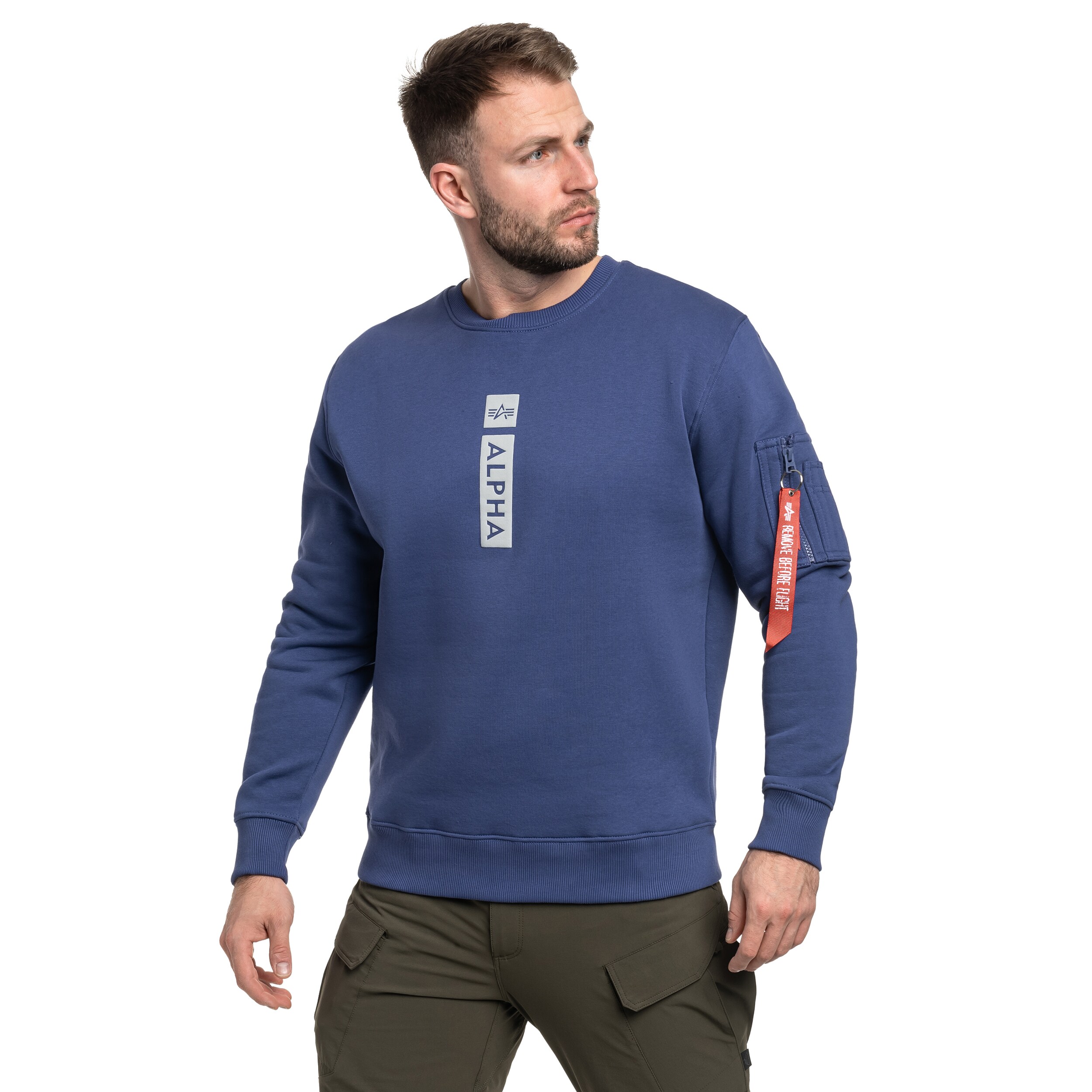 Bluză Alpha Industries Reflective Print Sweater - Night Purple