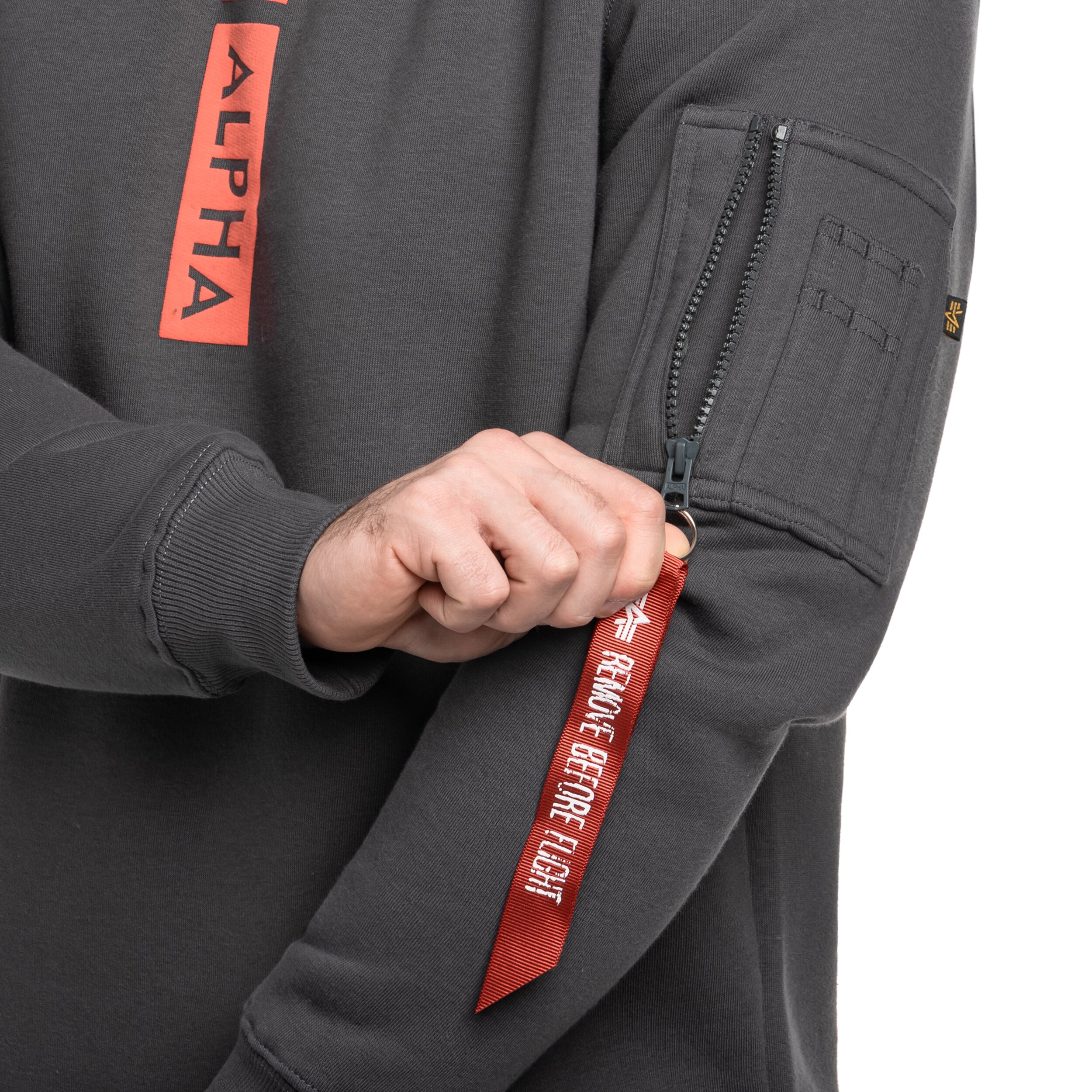 Bluză Alpha Industries Reflective Print Sweater - Vintage Grey