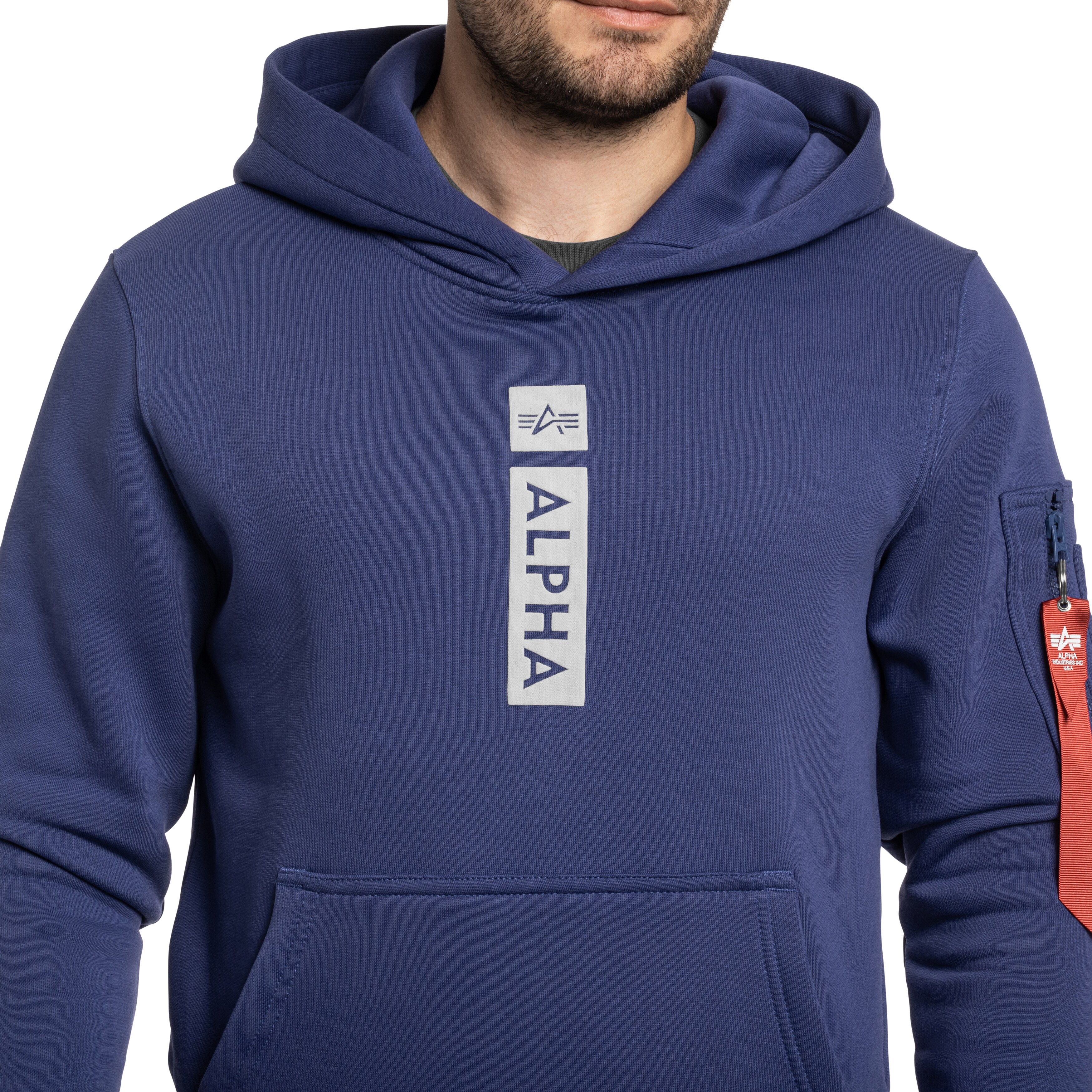 Bluză Alpha Industries Alpha Puff Print Hoodie - Night Purple