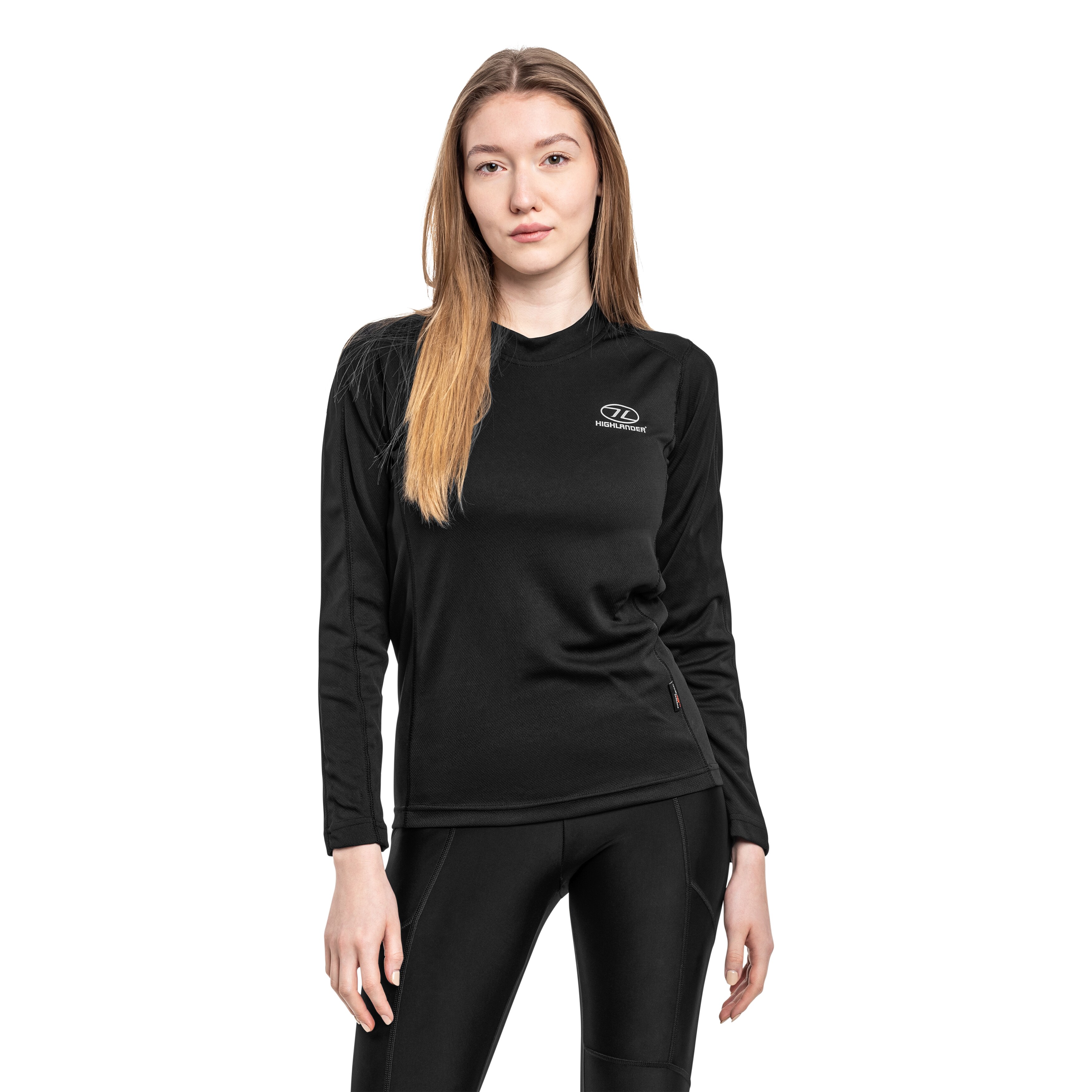 Tricou termoactiv de damă Highlander Outdoor Long Sleeve Climate-X - Black