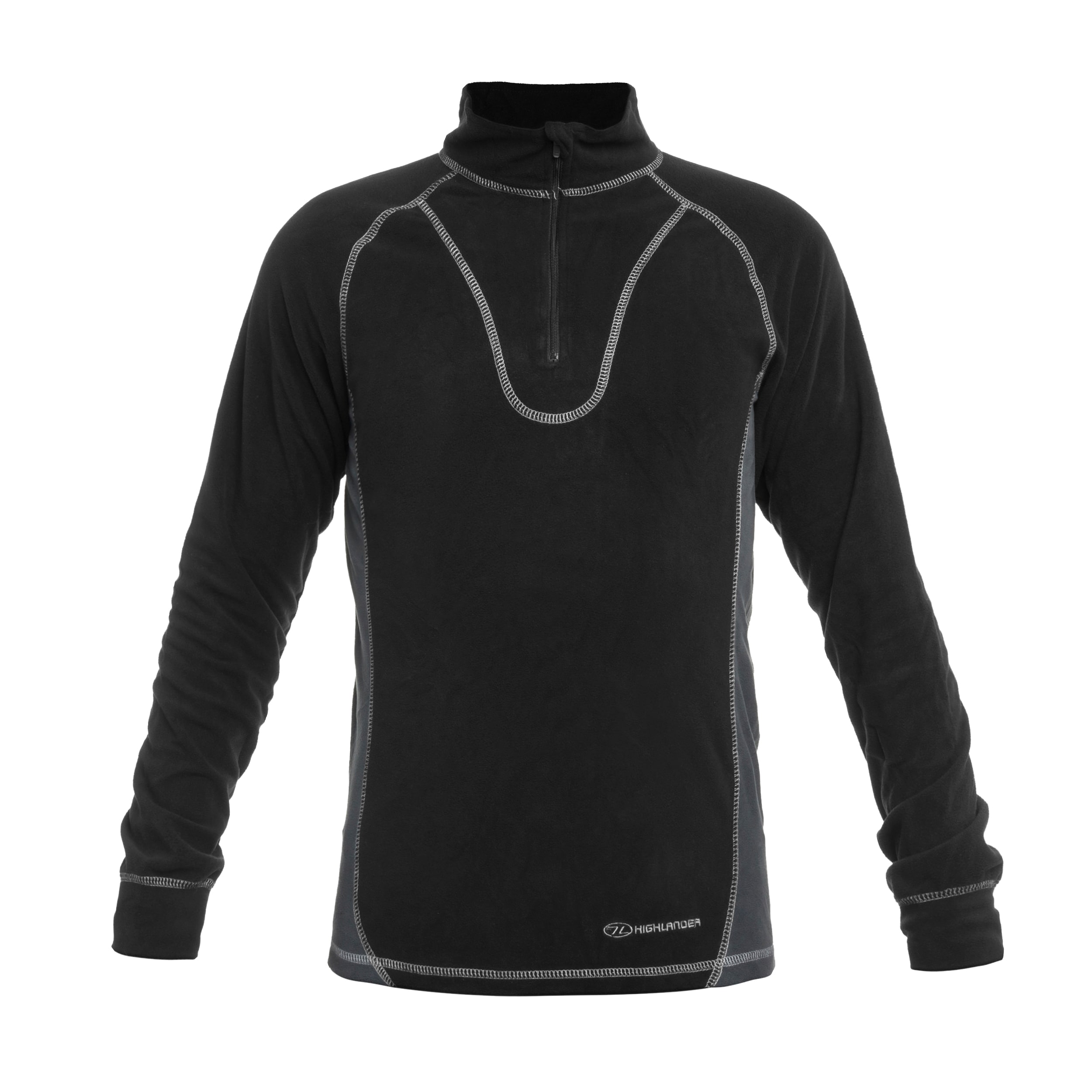 Bluză Highlander Outdoor Thermo Fleece Top - Black/Dark Grey