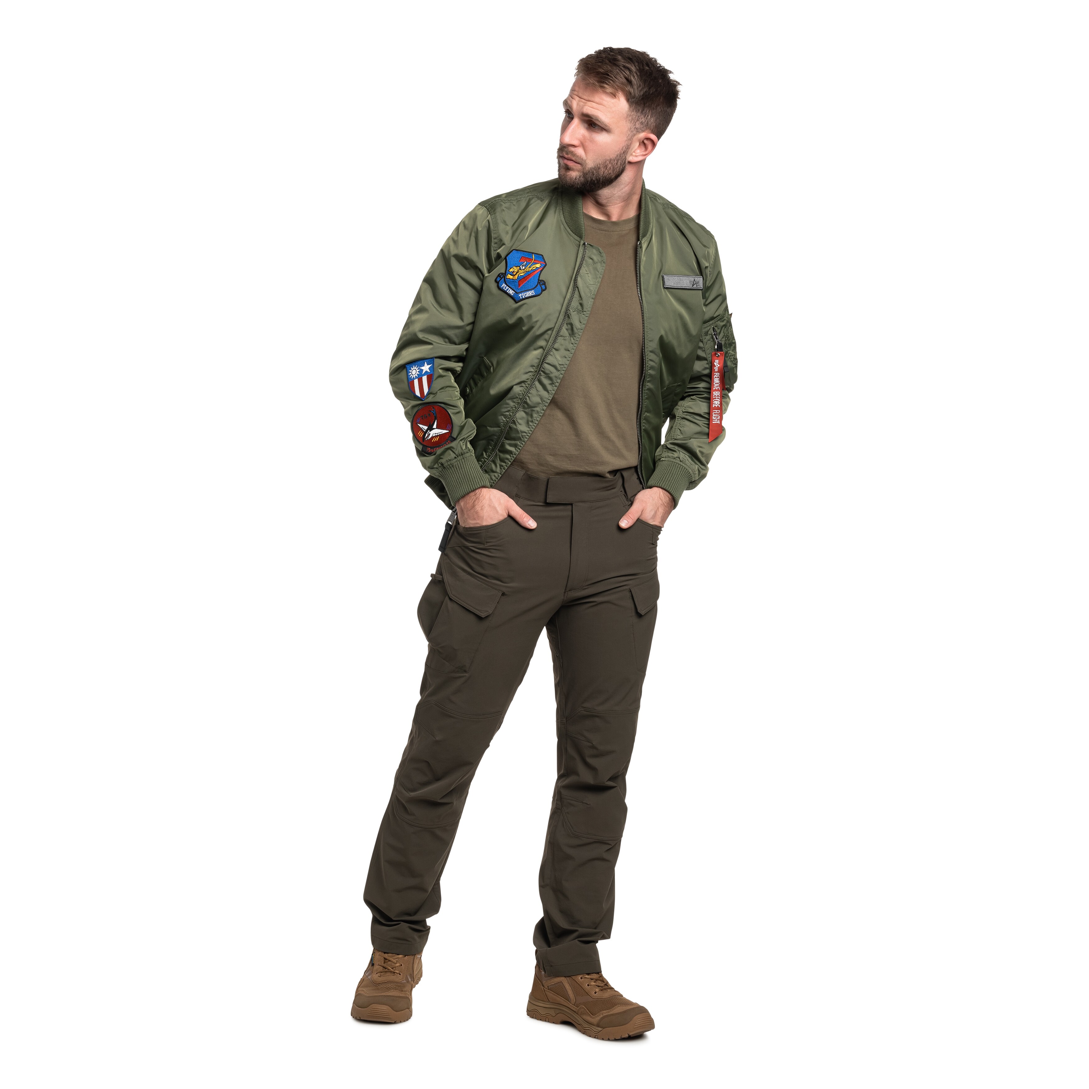 Jachetă Alpha Industries MA-1 TT Flying Tigers - Sage Green