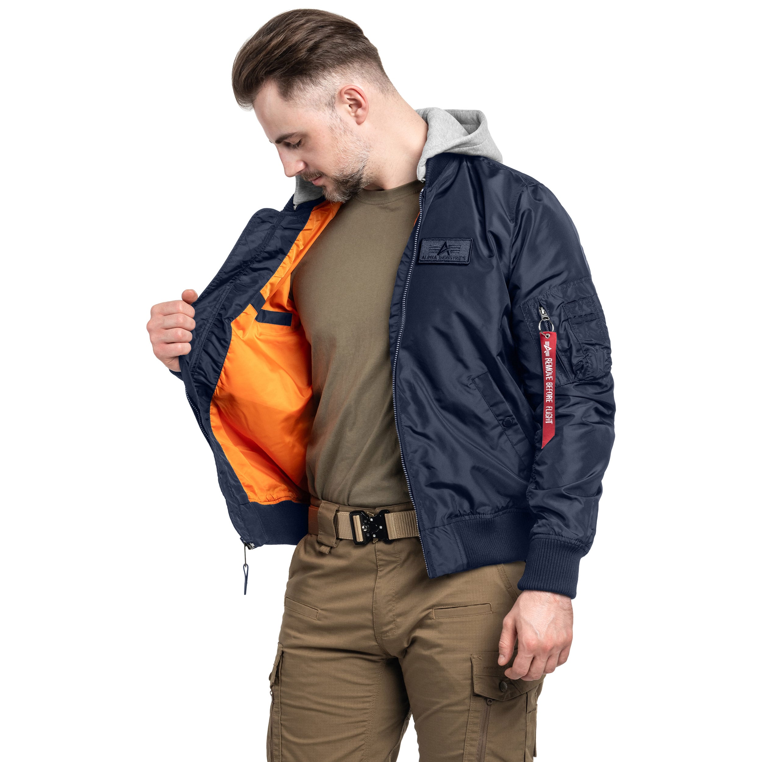 Jachetă Alpha Industries MA-1 TT Hood - Replica Blue