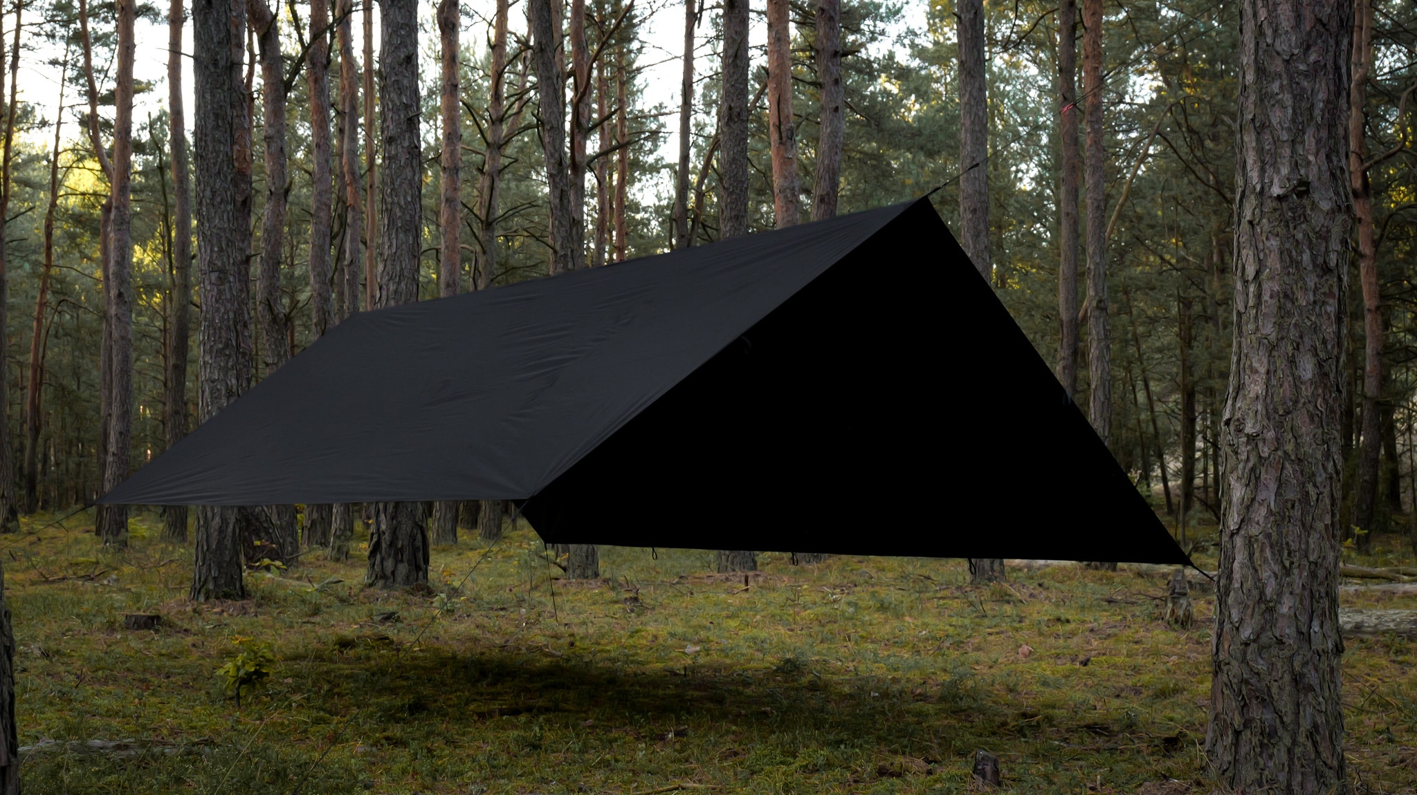 Prelată de camping TigerWood Tarp T2 3 x 3 m - Black
