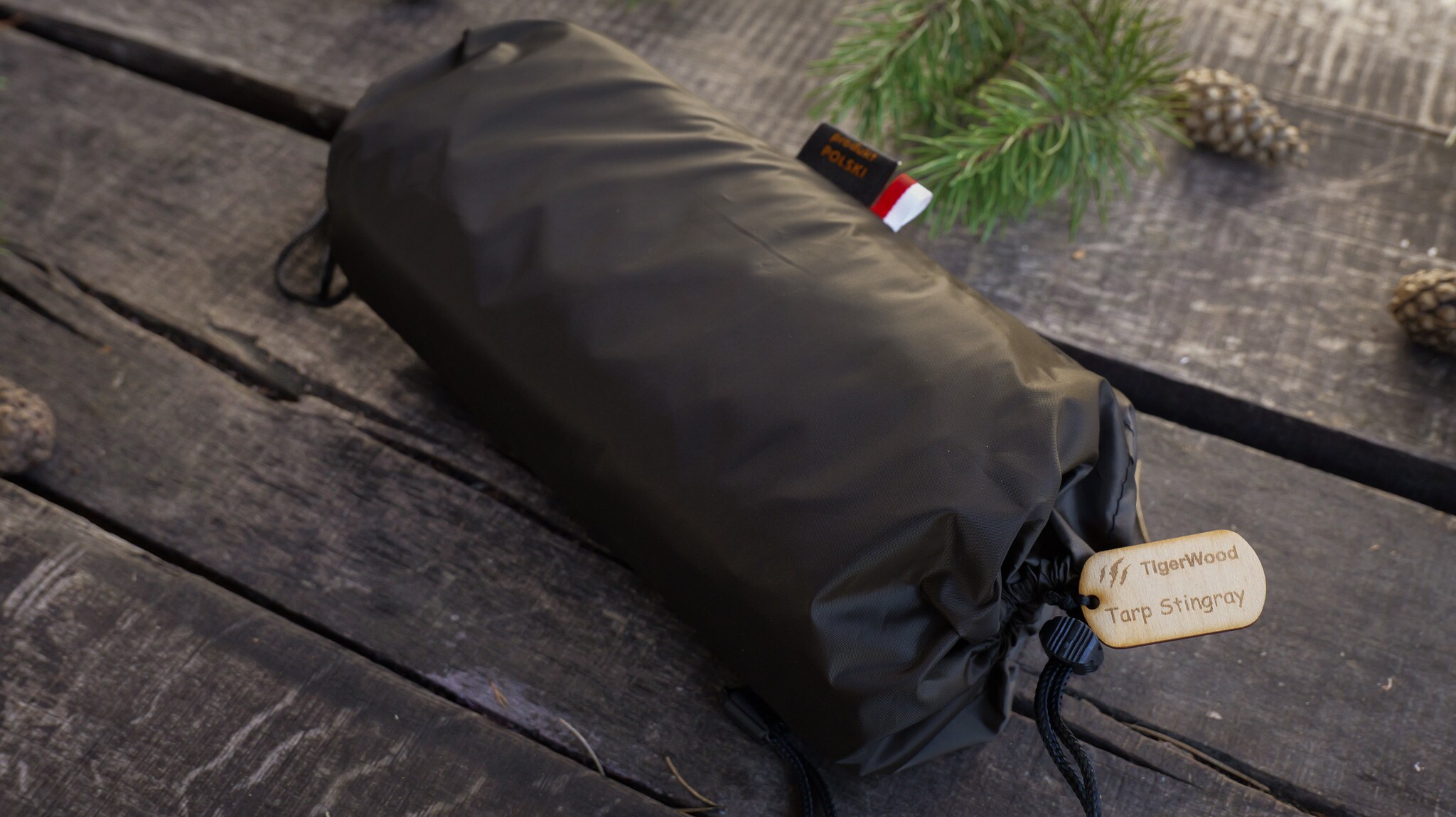 Prelată de camping TigerWood Termo Tarp T2 StingRay 3,6 x 2,8 m - Dark Khaki