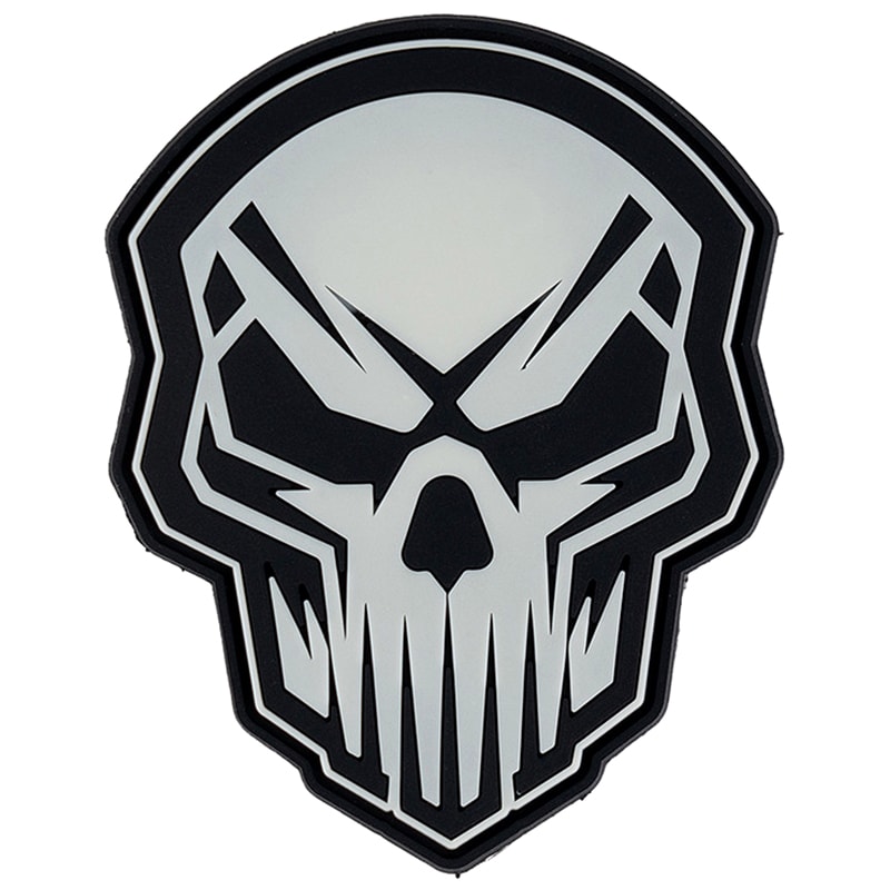 Patch 101 Inc. 3D PVC Angry Skull Glow In The Dark