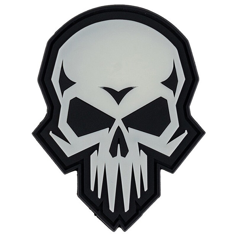 Patch 101 Inc. 3D PVC Psycho Skull Glow In The Dark