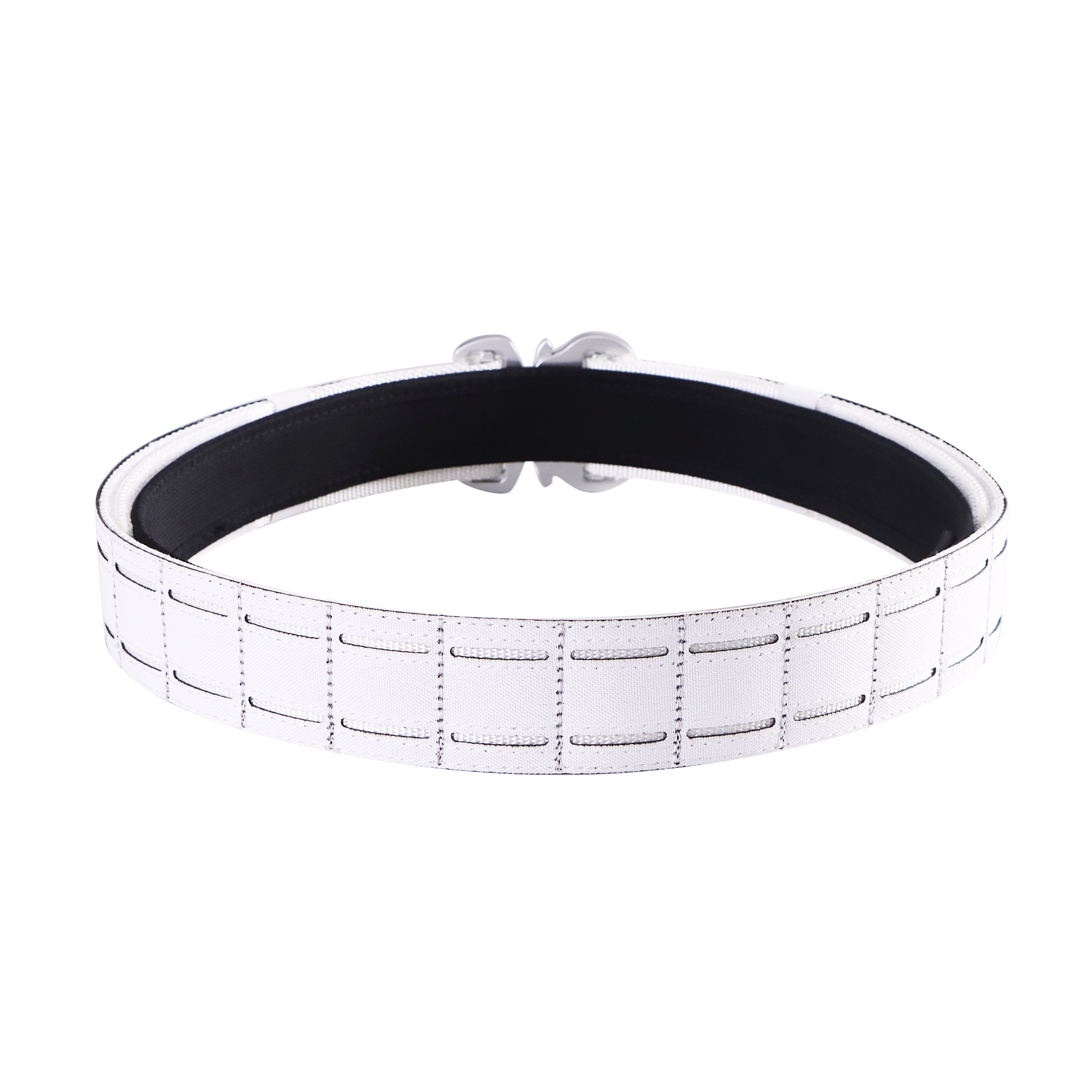 Centură tactică JB Tacticals MOLLE Laser Cut cu curea interioară - White