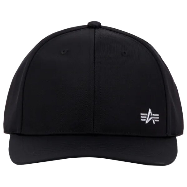 Șapcă Alpha Industries Metal Label Cap - Black/Metallic Silver