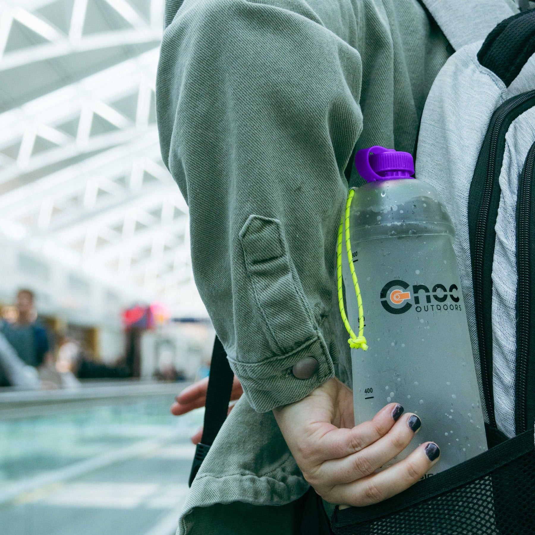 Rezervor de apă portabil Cnoc Outdoors Vesica Bottle 28 mm 1 l - Purple