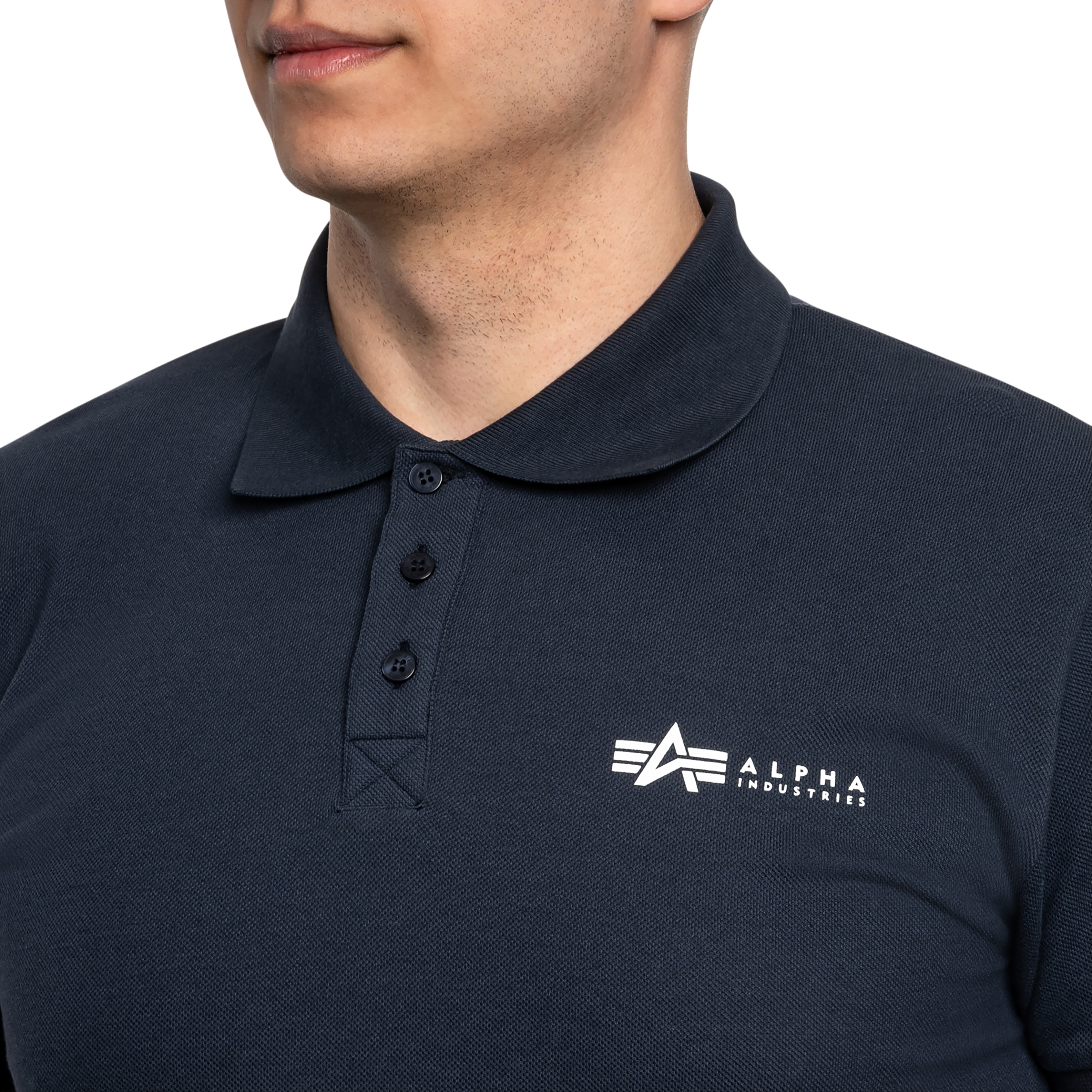 Tricou Polo Alpha Industries Basic Small Logo - Replica Blue