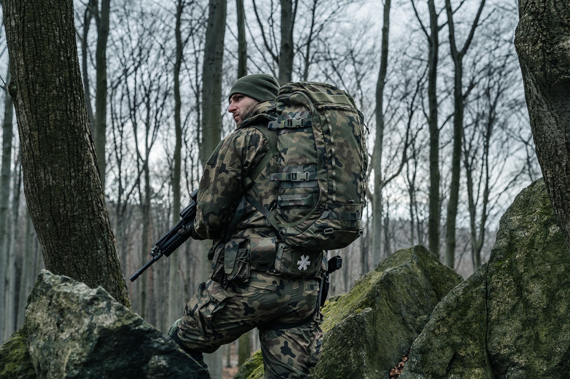 Rucsac Wisport Zipper Fox 42 40 l - wz.93 Pantera PL Woodland