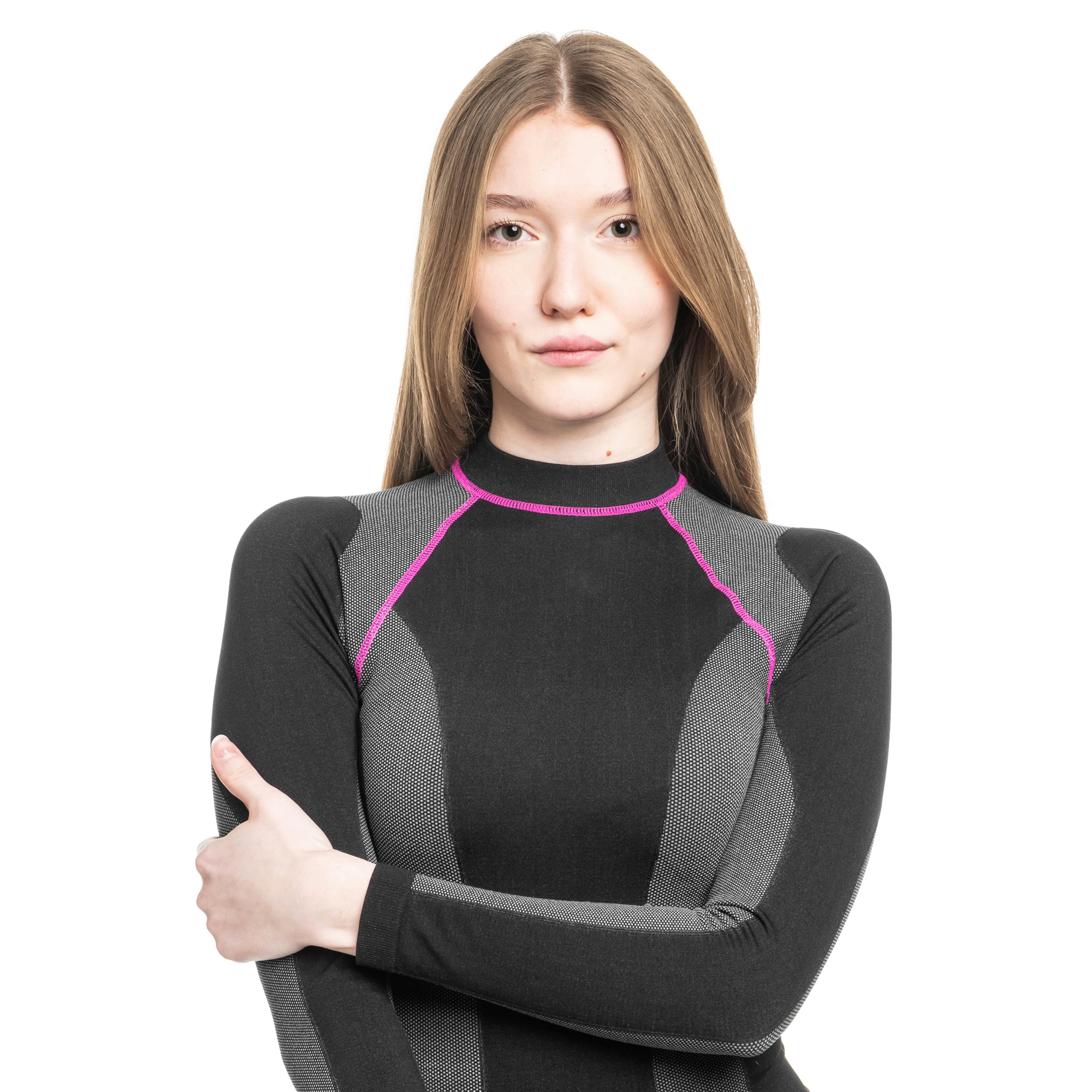 Tricou termoactiv de damă Highlander Outdoor Thermo Tech Long Sleeve - Black