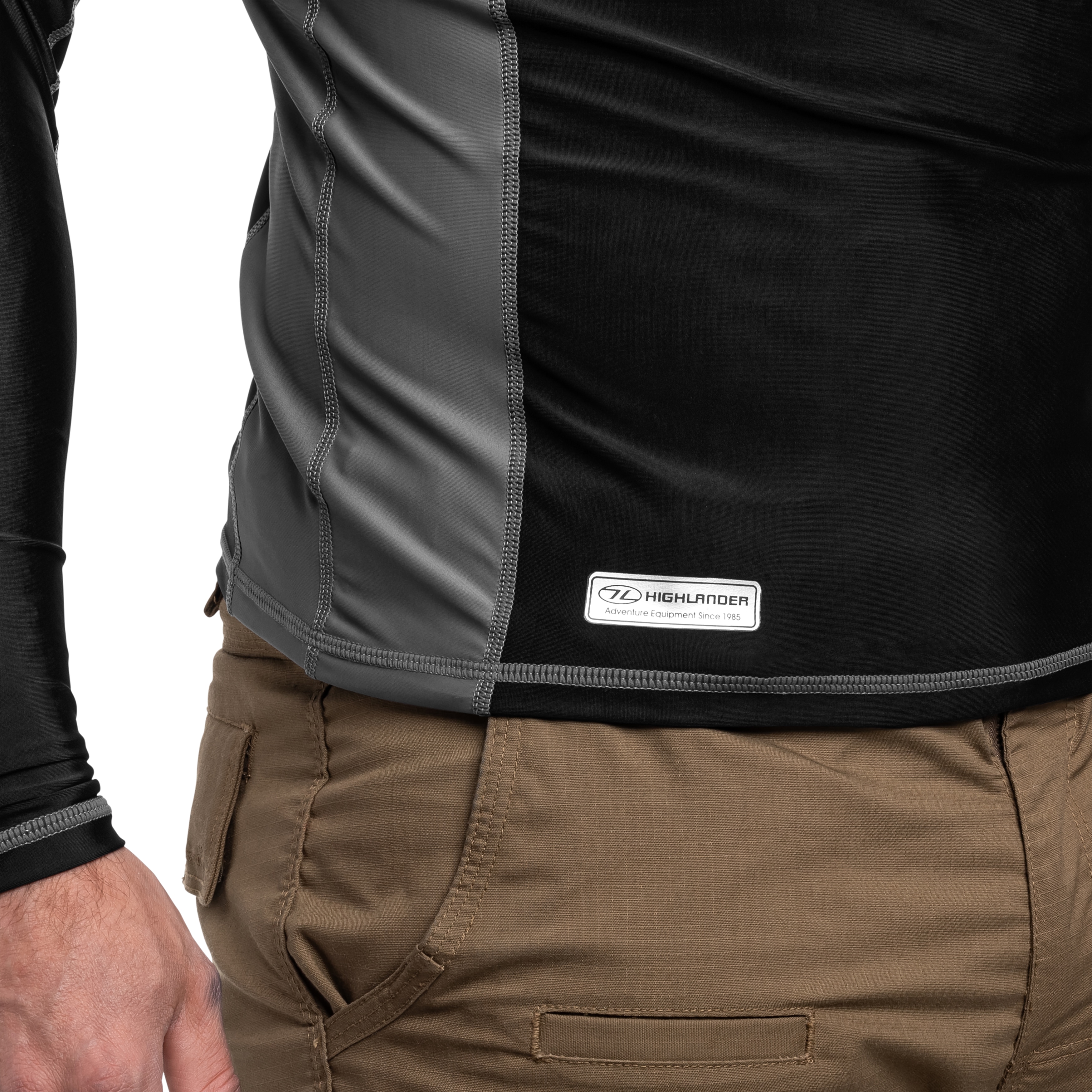 Tricou termoactiv Highlander Forces Pro Comp Long Sleeve - Black/Grey