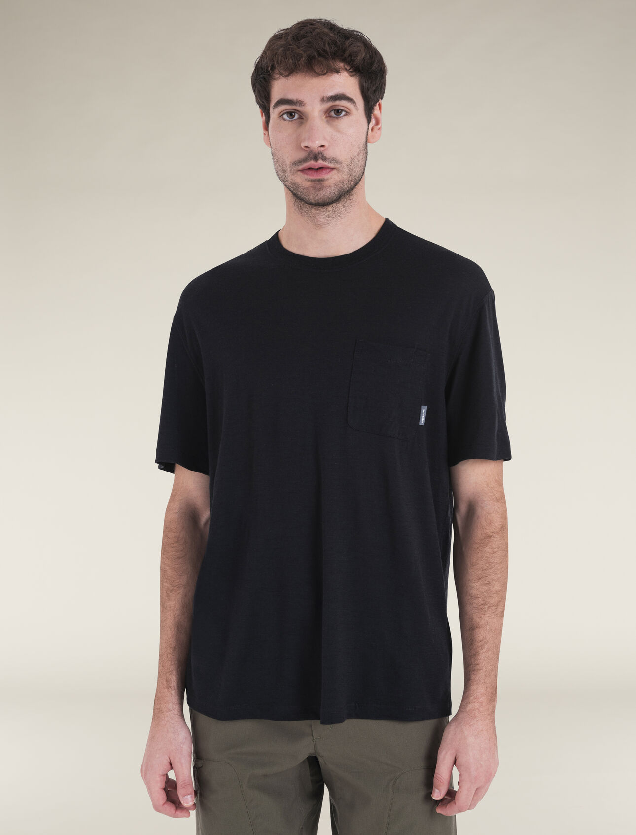 Tricou Icebreaker Merino 150 Tech Lite Short Sleeve Relaxed Pocket T-Shirt - Black