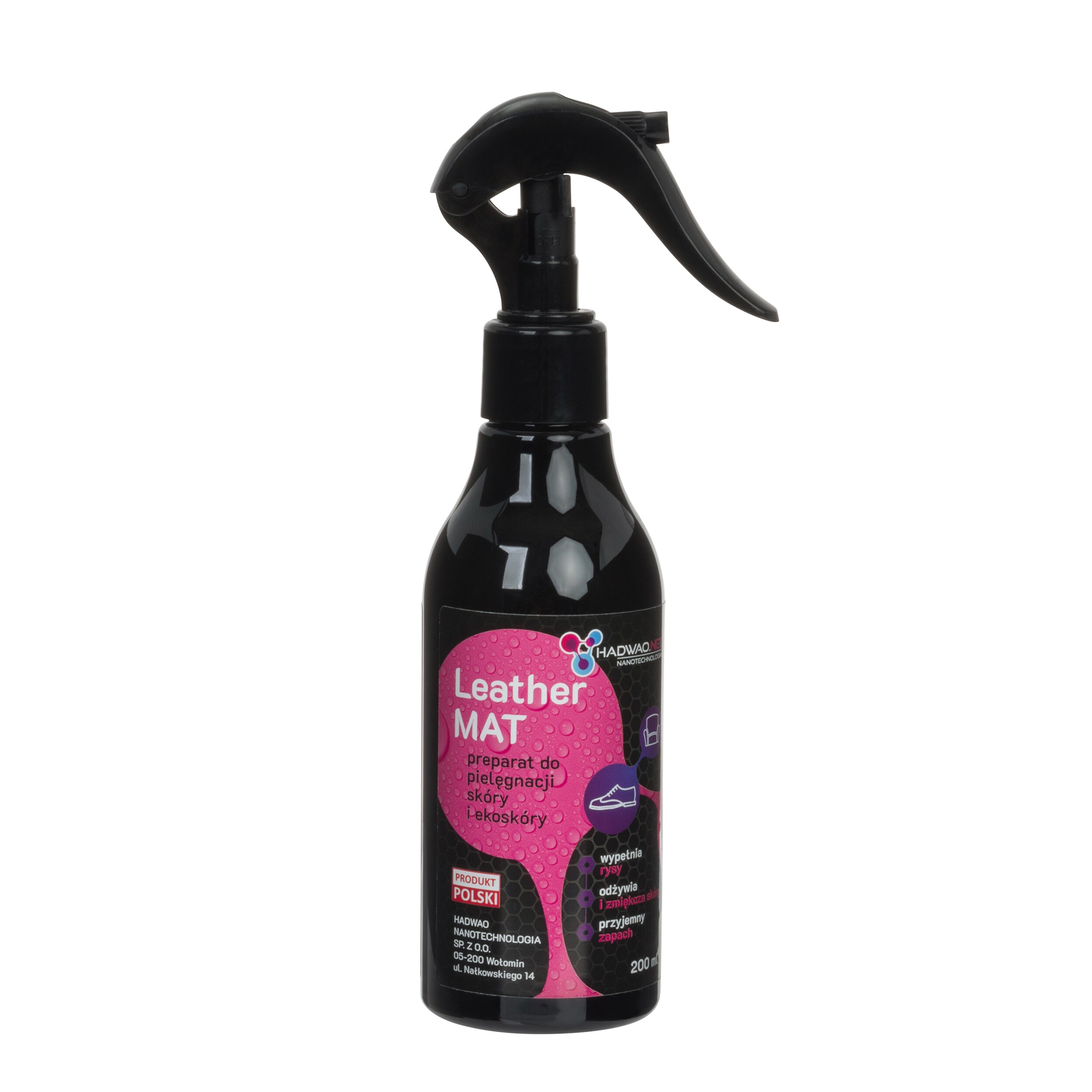 Soluție de impregnare Hadwao Leather Mat pentru îngrijirea pielii și a pielii ecologice 200 ml