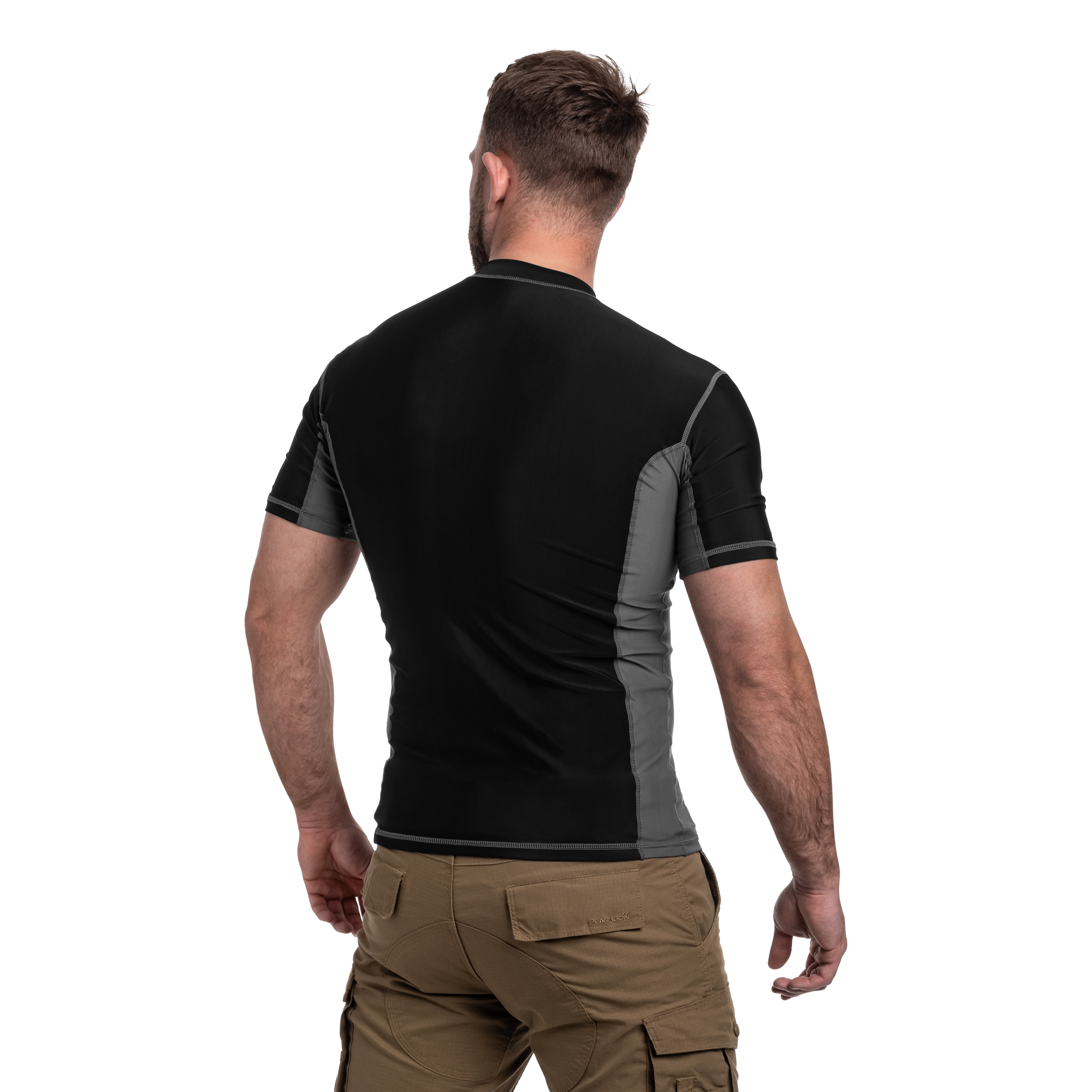 Tricou termoactiv Highlander Forces Pro Comp Short Sleeve - Black/Grey