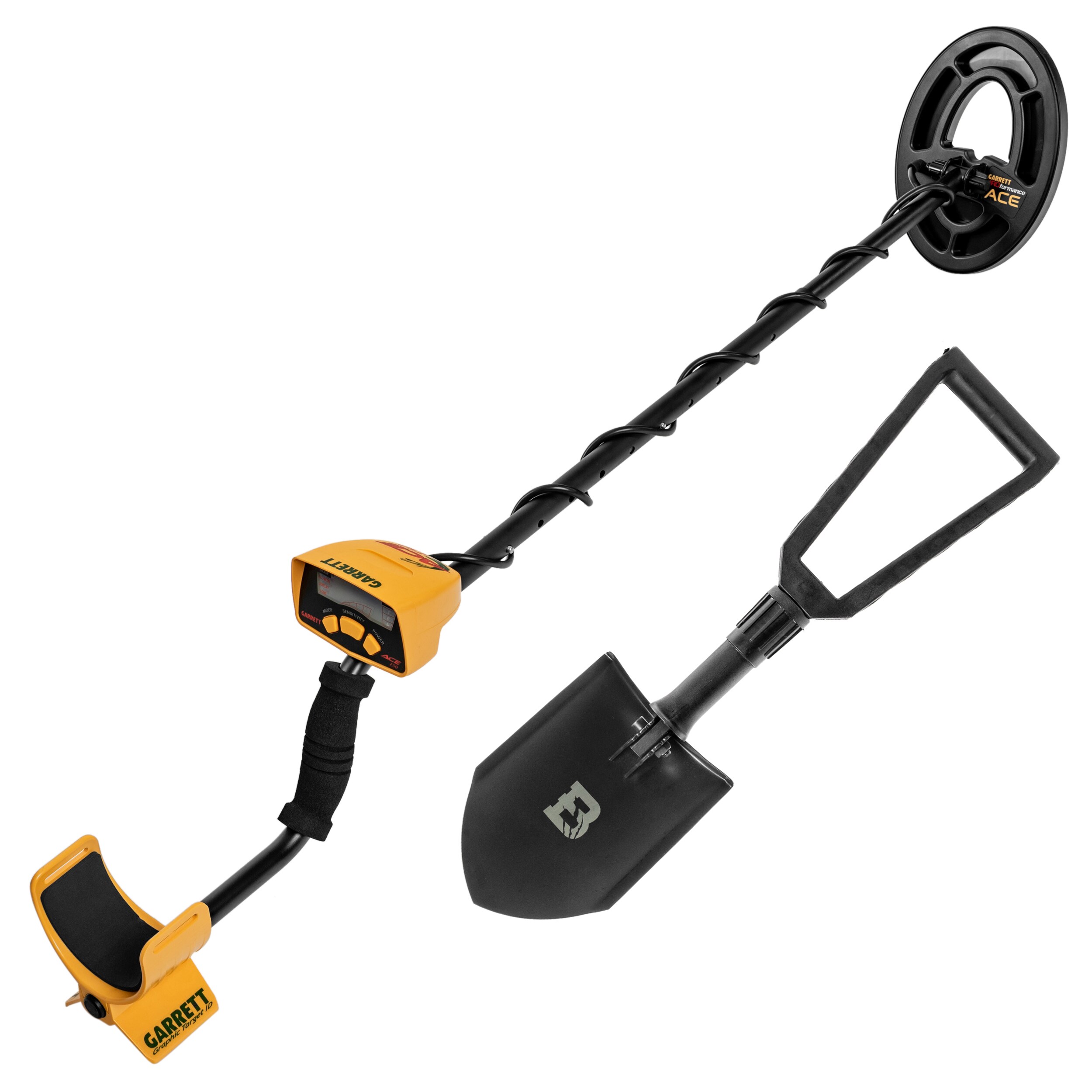 Detector de metale Garrett ACE 150 + lopată pliabilă Badger Outdoor US Army - set