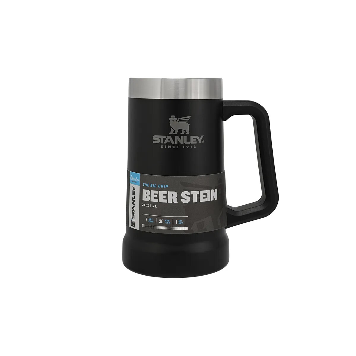 Cană termică Stanley Adventure Big Grip Beer Stein 700 ml - Matte Black Pebble