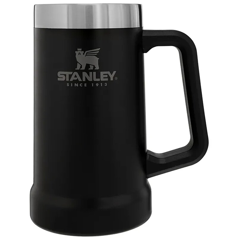 Cană termică Stanley Adventure Big Grip Beer Stein 700 ml - Matte Black Pebble