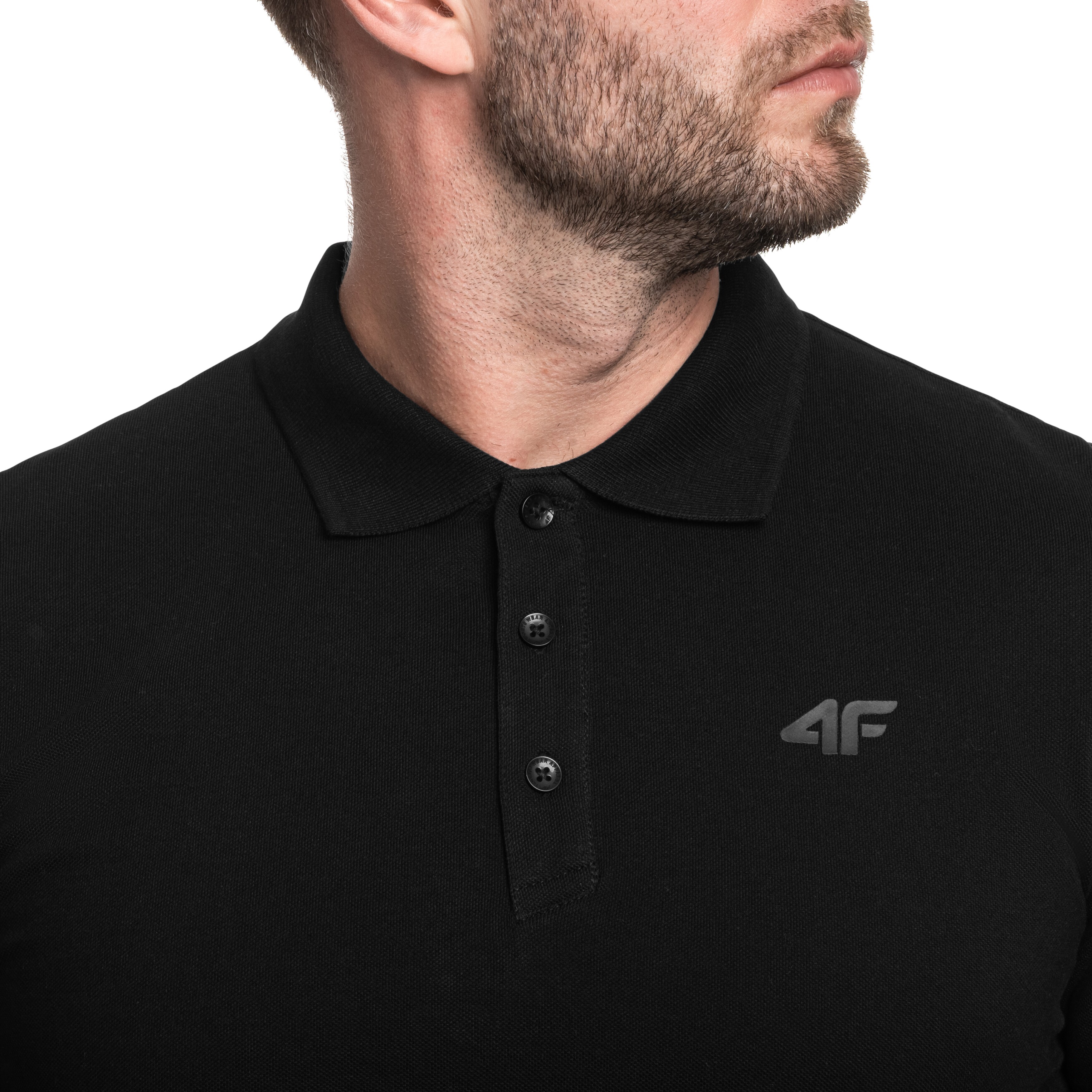 Tricou polo 4F M366 - Negru