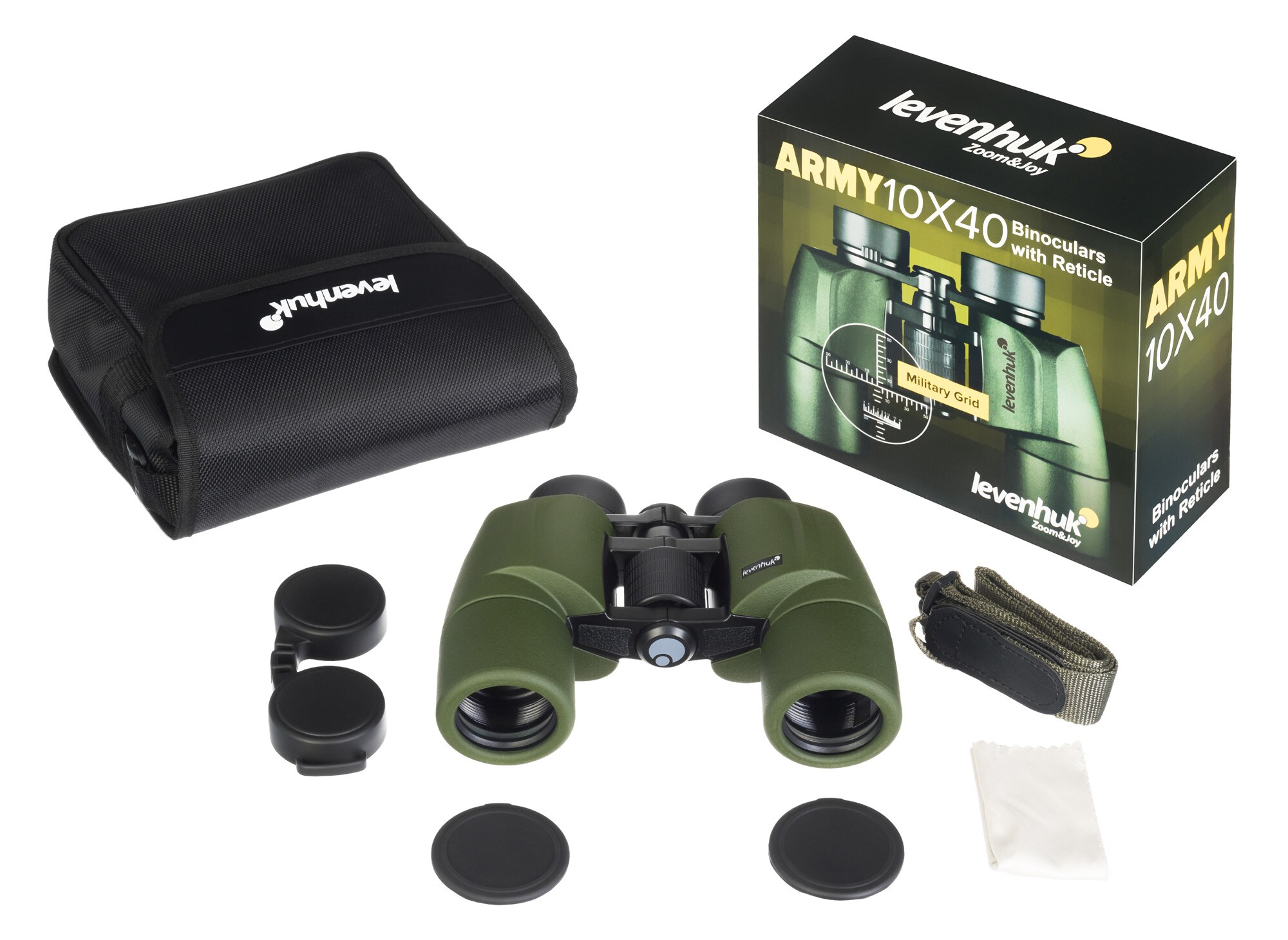 Binoclu Levenhuk Army 10x40 cu retic