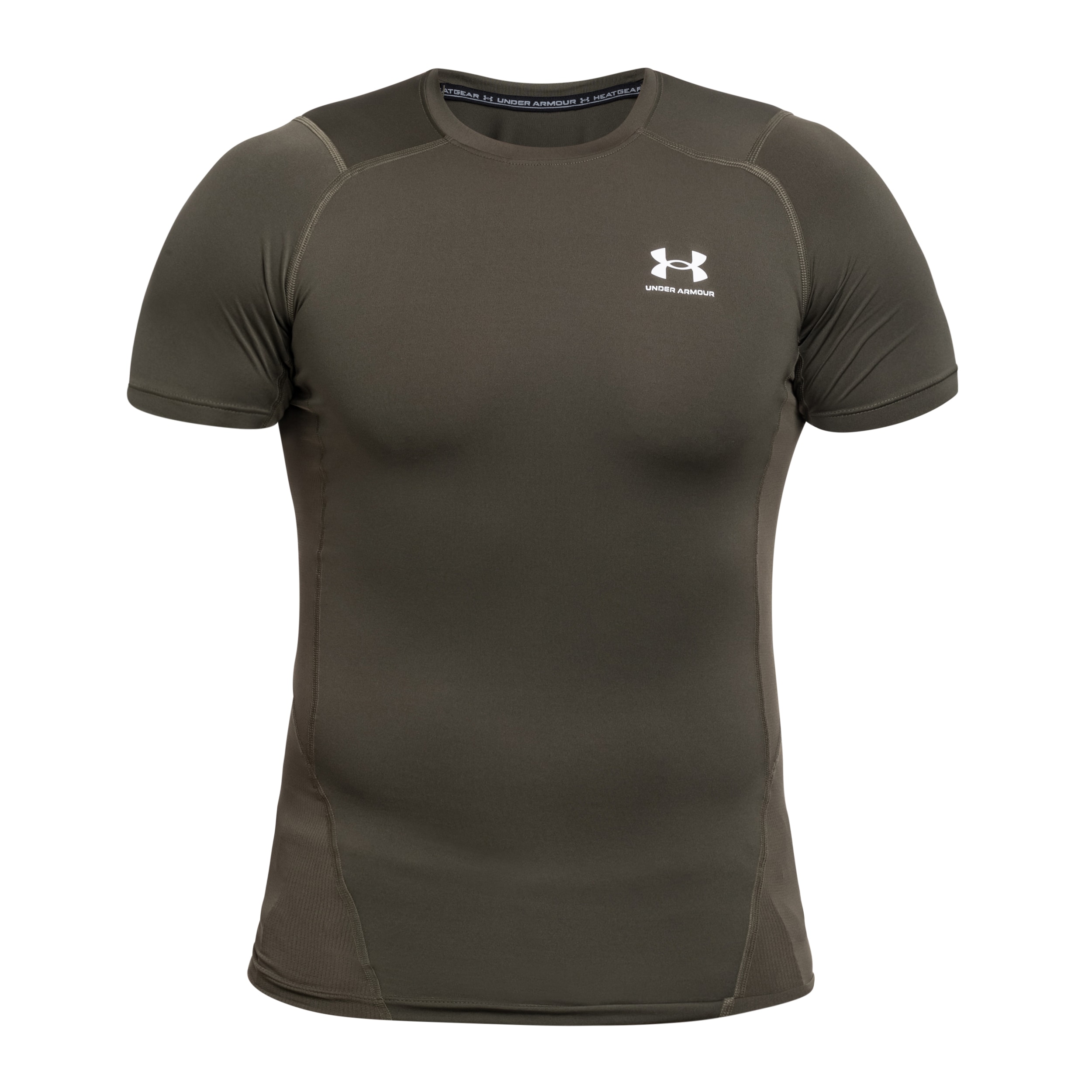 Tricou termoactiv Under Armour Compressed HeatGear - Marine OD Green/White