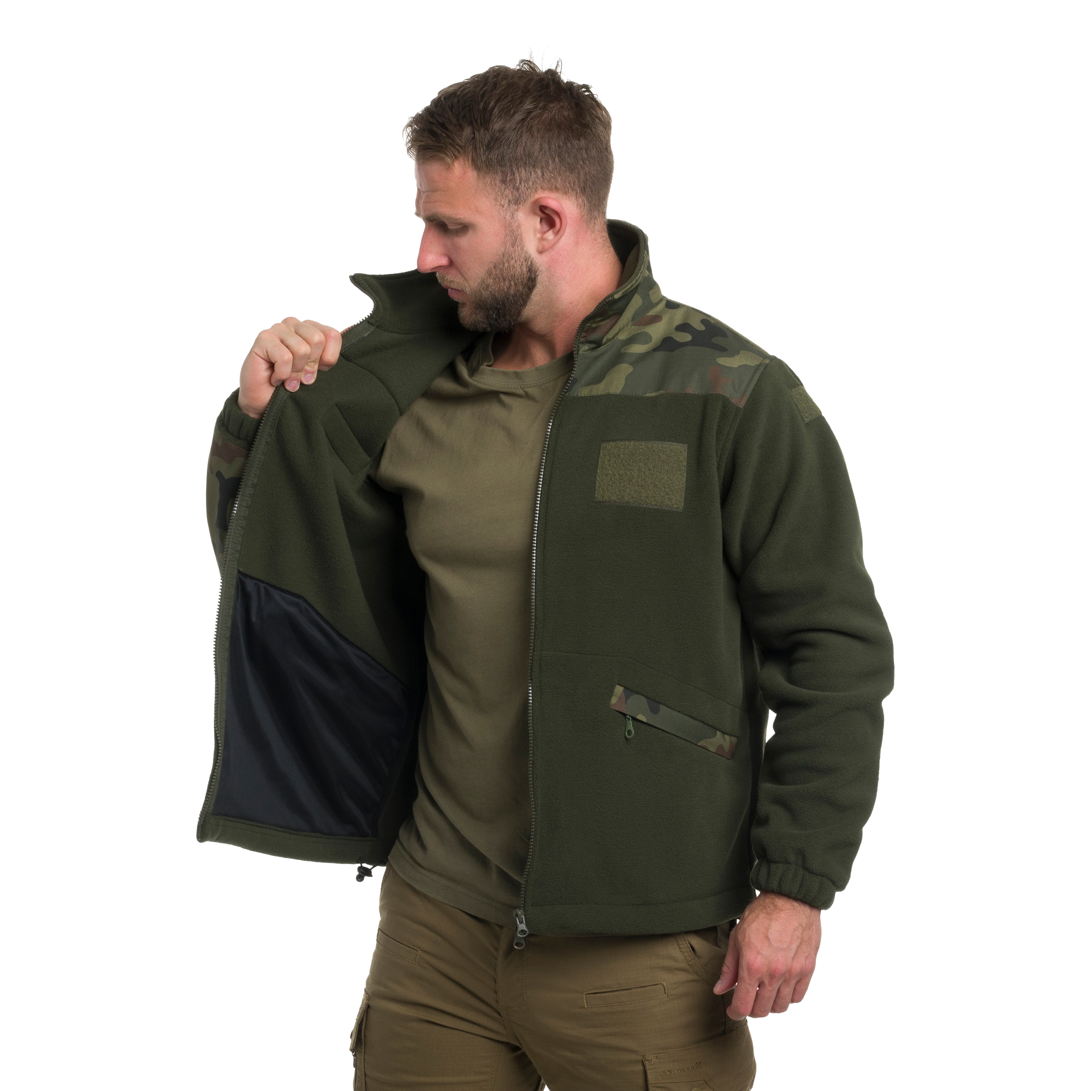 Bluză polar Maxtex Standard - Olive/wz.93 Pantera PL Woodland