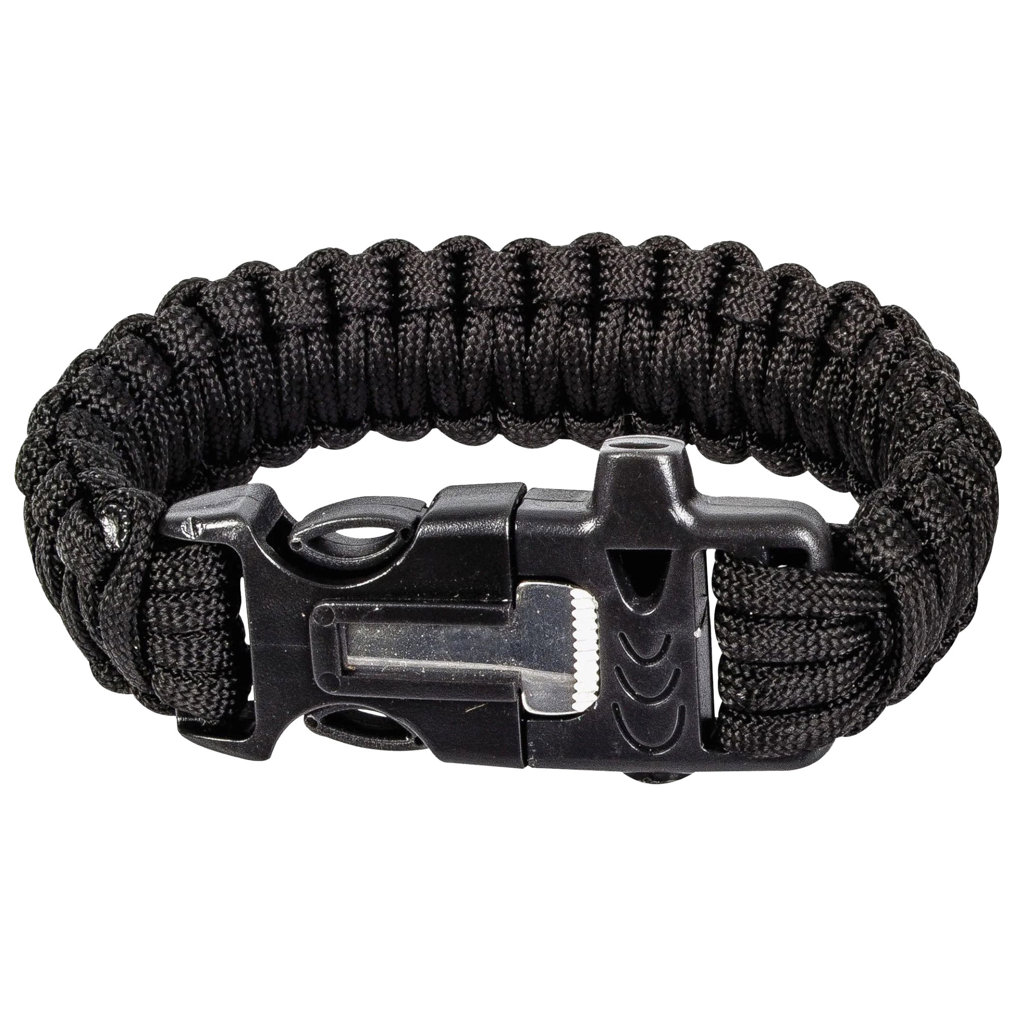Brățară Paracord Highlander Outdoor cu cremene - Black