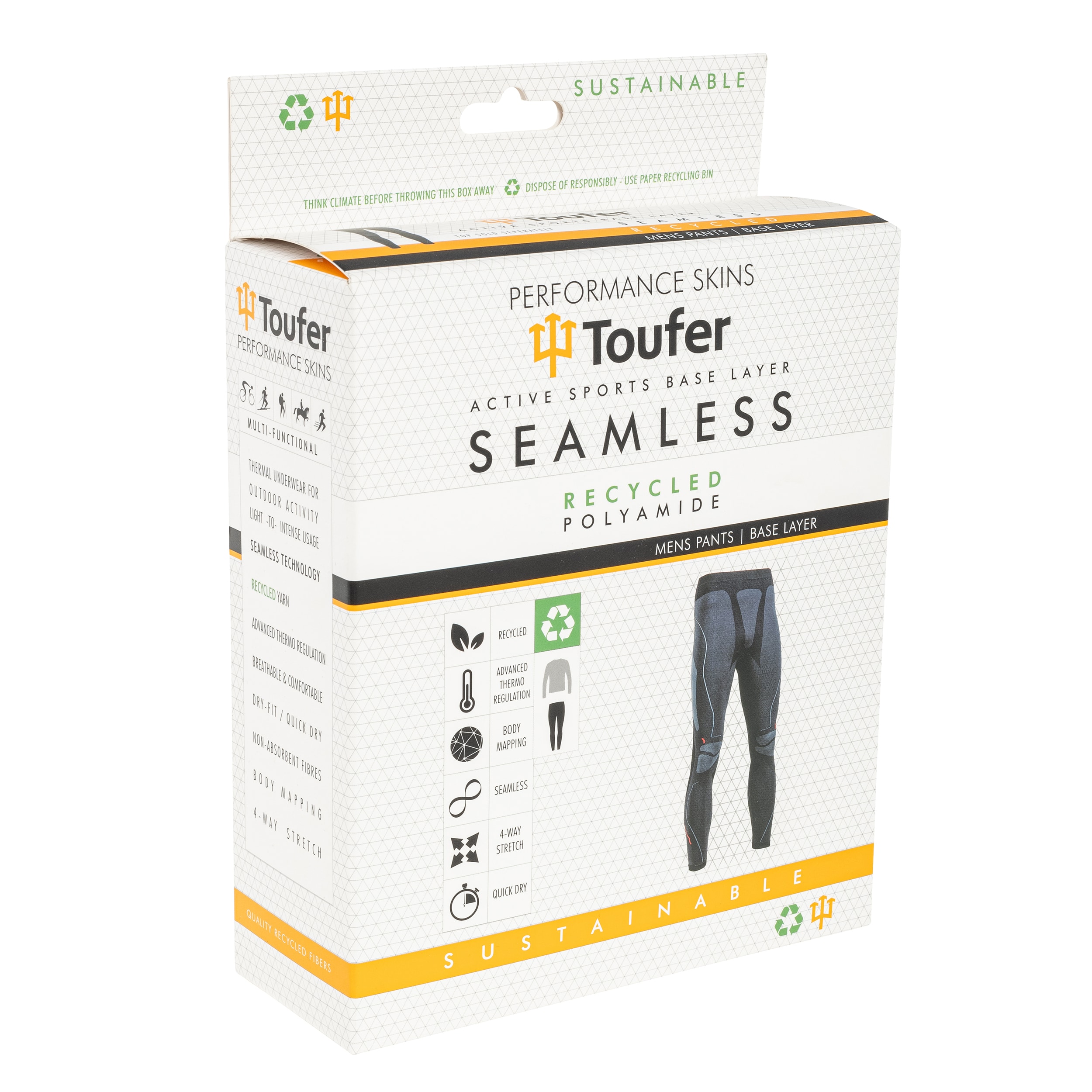 Pantaloni termoactivi Toufer TempControl - Grey/Black