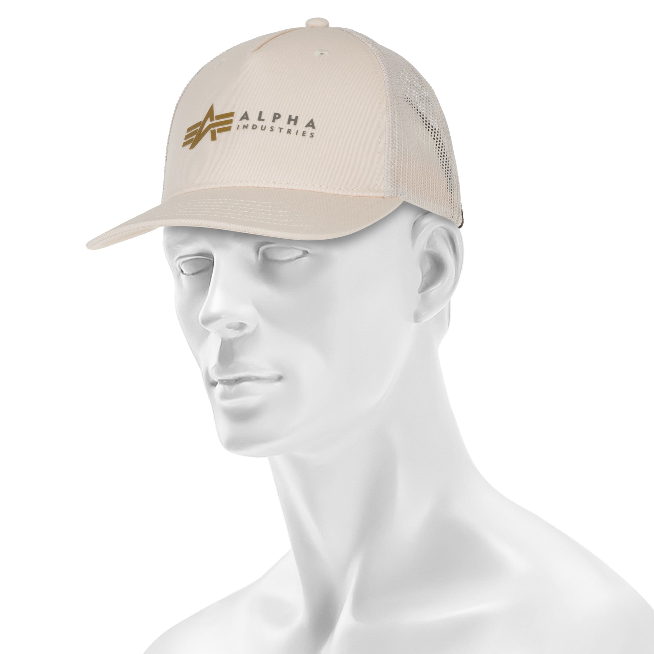 Șapcă Alpha Industries Label Trucker Cap - Jet Stream White