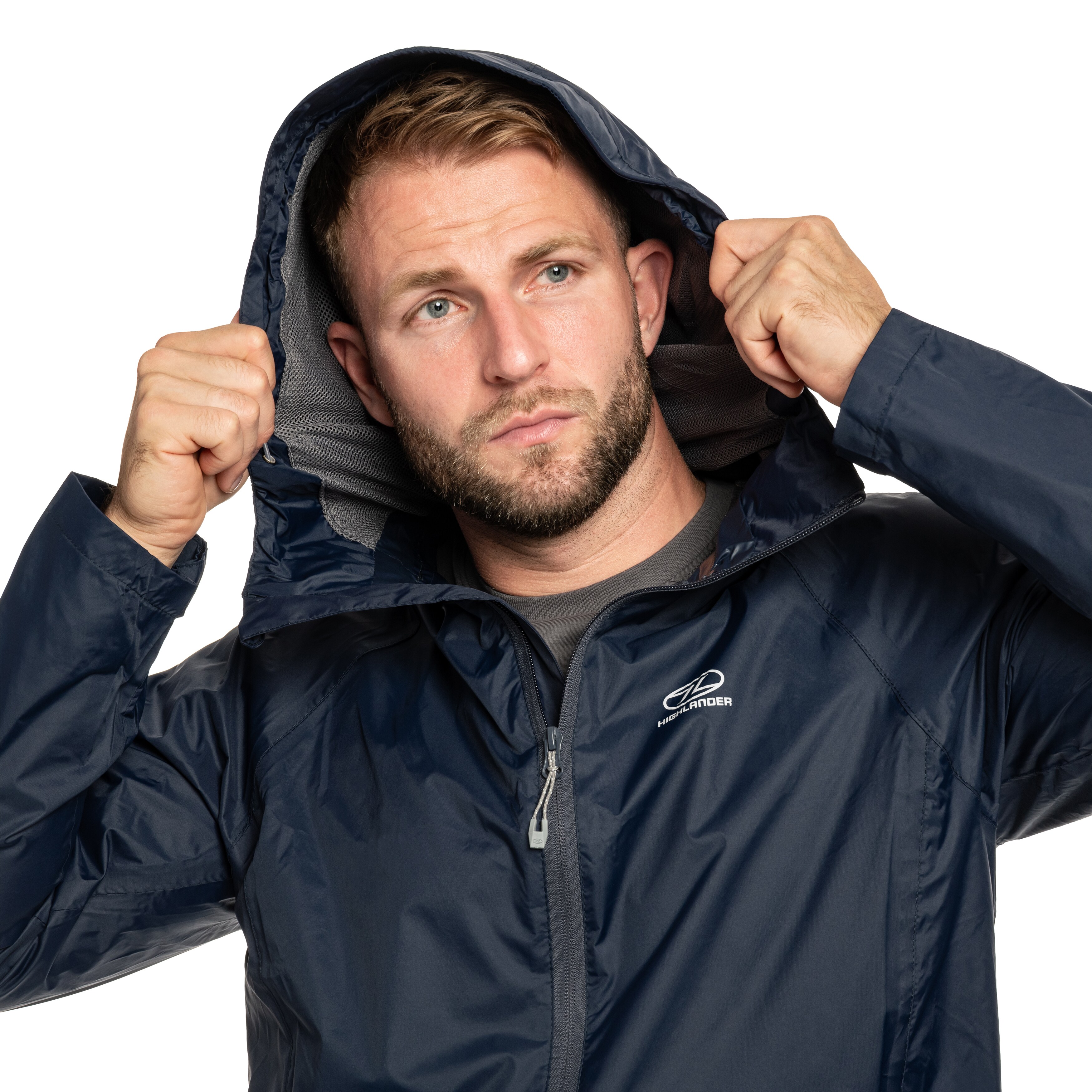 Jachetă Highlander Outdoor Stow & Go Pack Away - Navy Blue