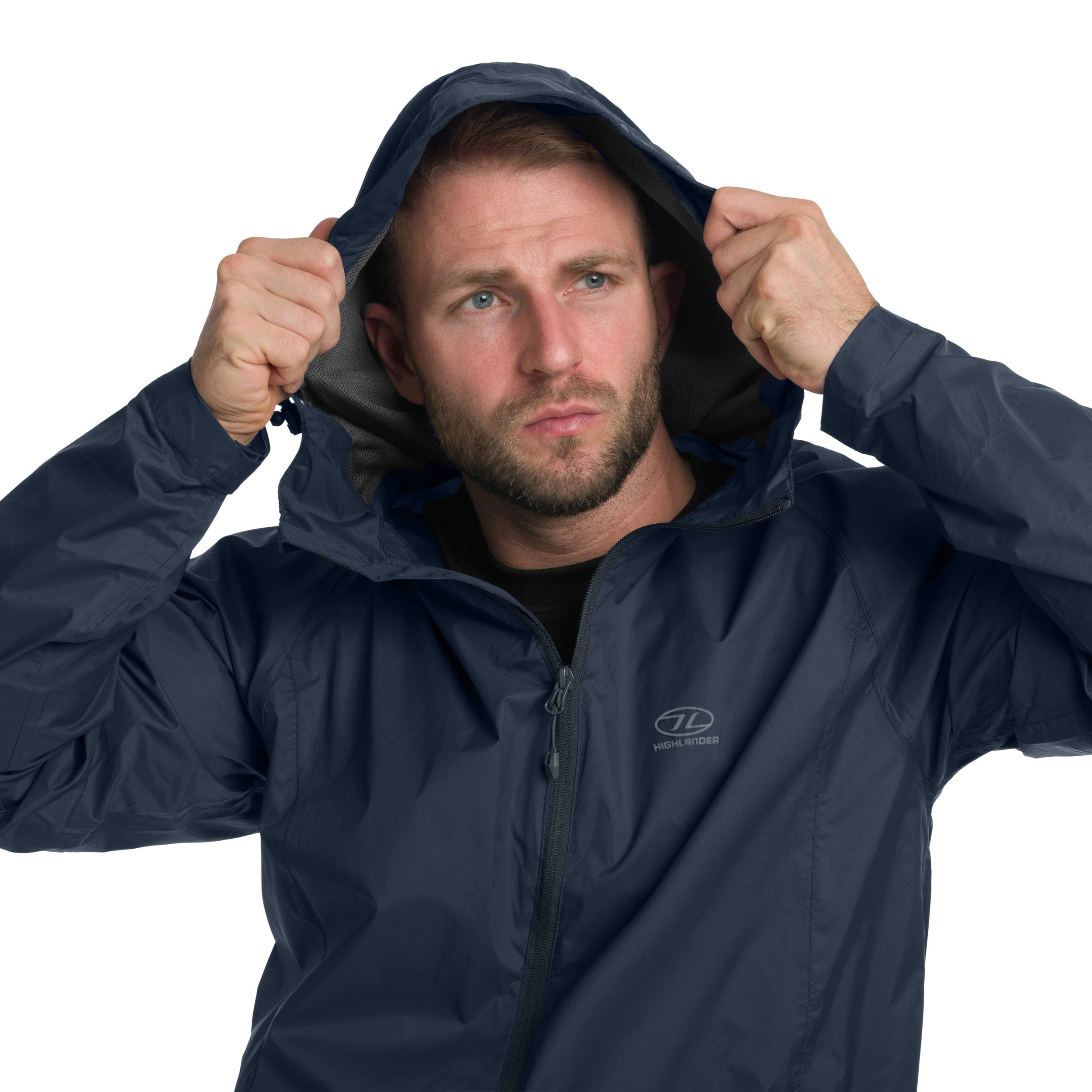 Jachetă Highlander Outdoor Stow & Go Pack Away V2 - Navy Blue