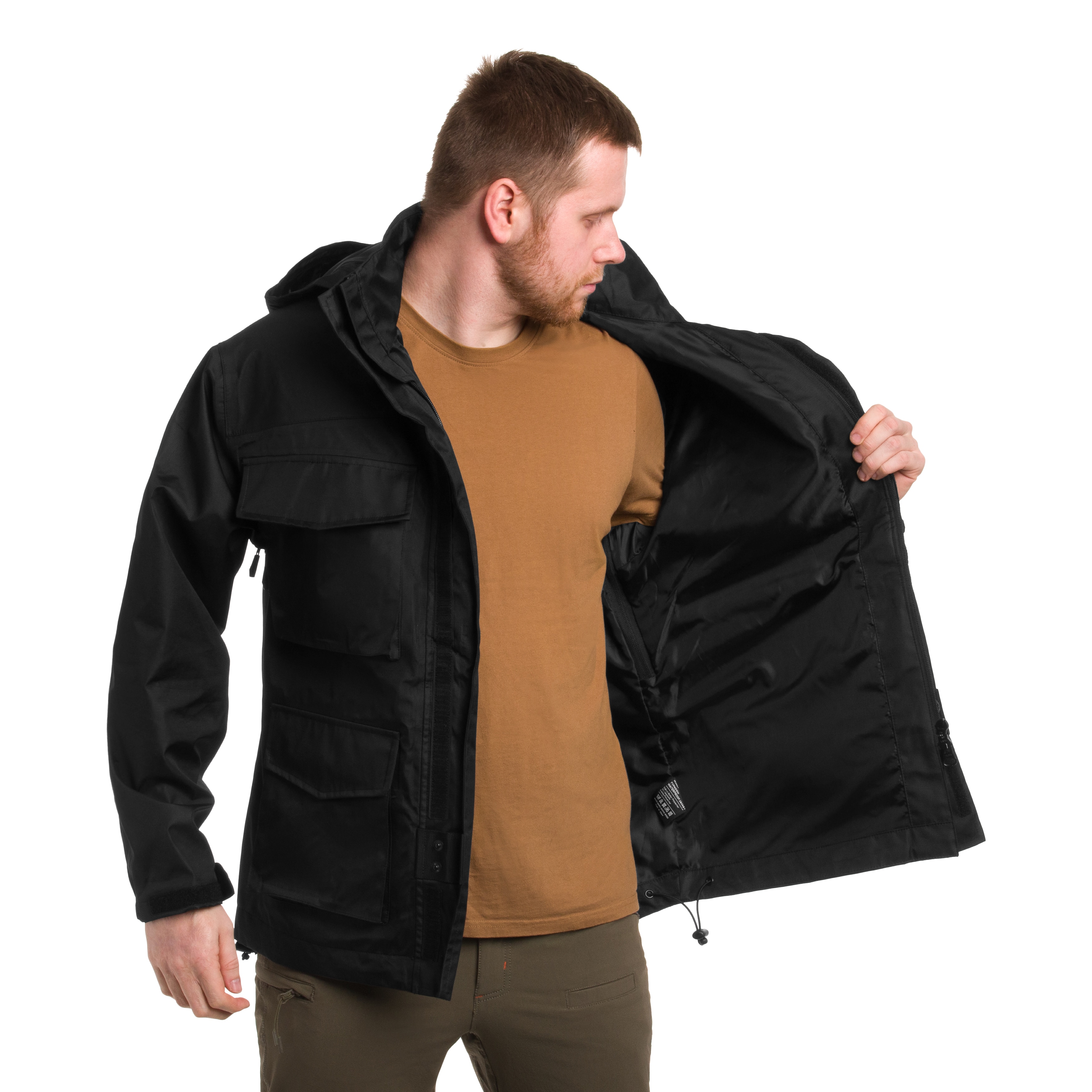 Jachetă Highlander Forces Typhon Watherproof - Black