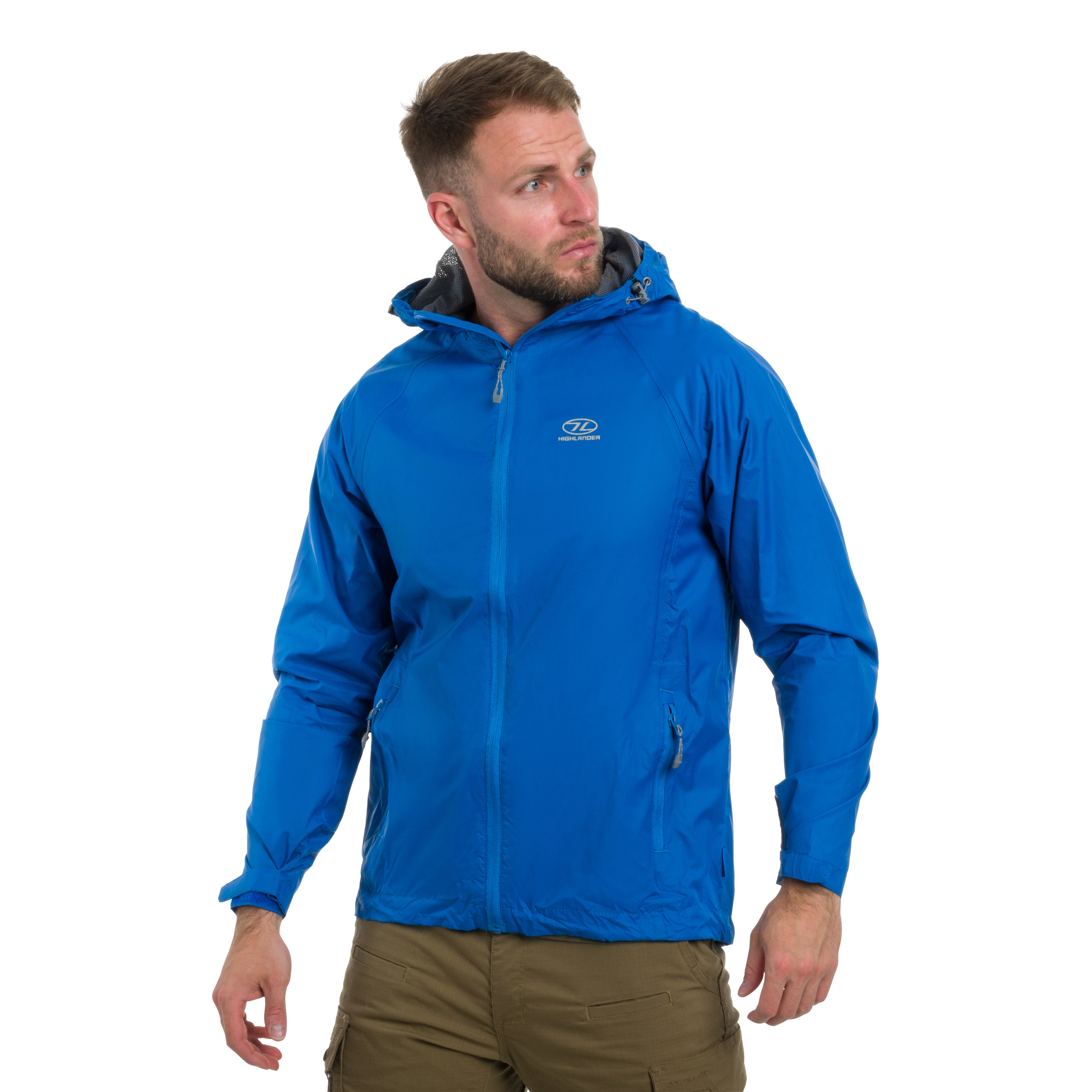 Jachetă Highlander Outdoor Stow & Go Pack Away V2 - Blue